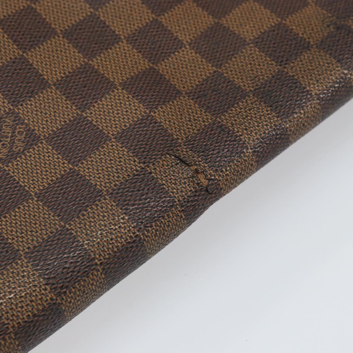 LOUIS VUITTON Damier Ebene Brooklyn MM Shoulder Bag N51211 LV Auth 166096