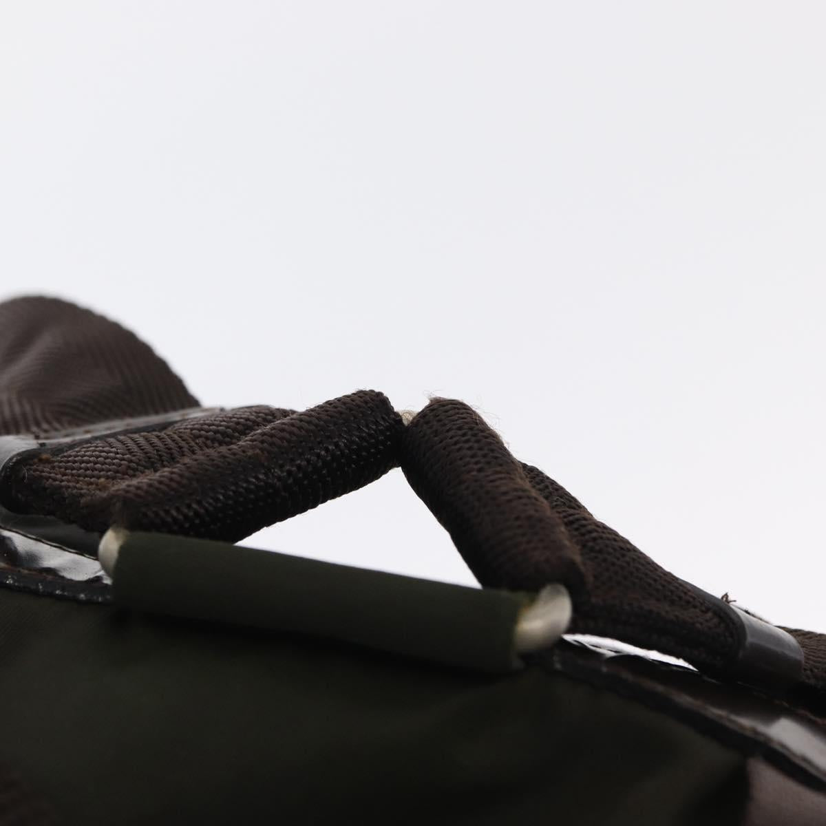 PRADA Backpack Nylon Khaki Silver Auth 166105