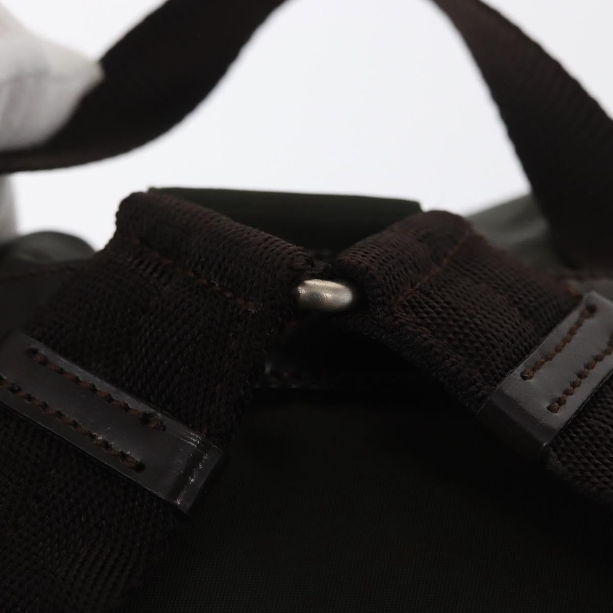 PRADA Backpack Nylon Khaki Silver Auth 166105