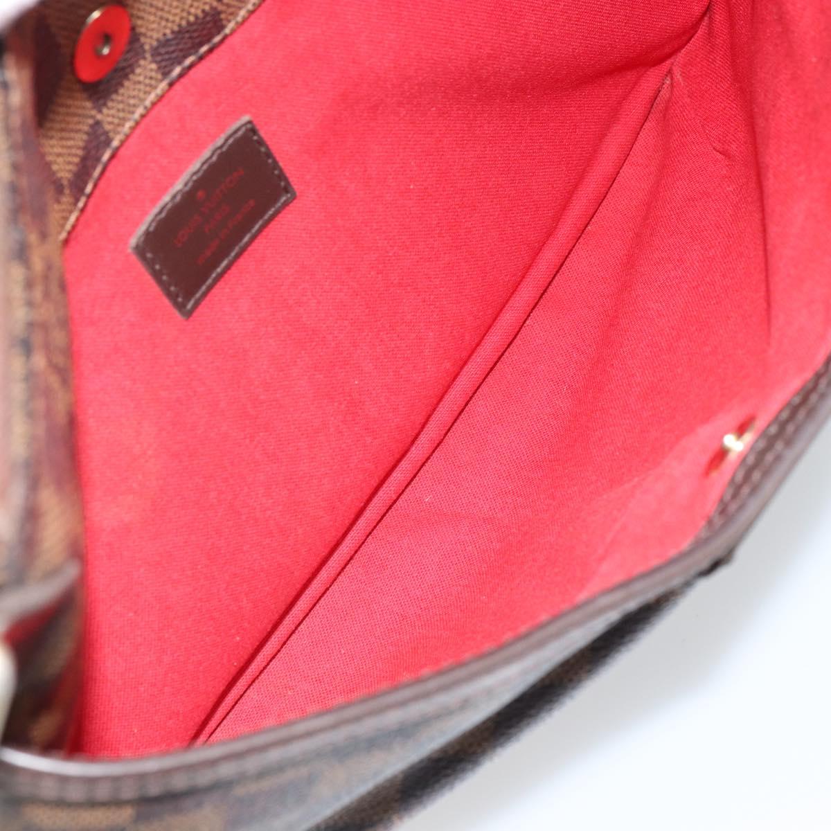 LOUIS VUITTON Damier Ebene Bloomsbury PM Shoulder Bag N42251 LV Auth 166111