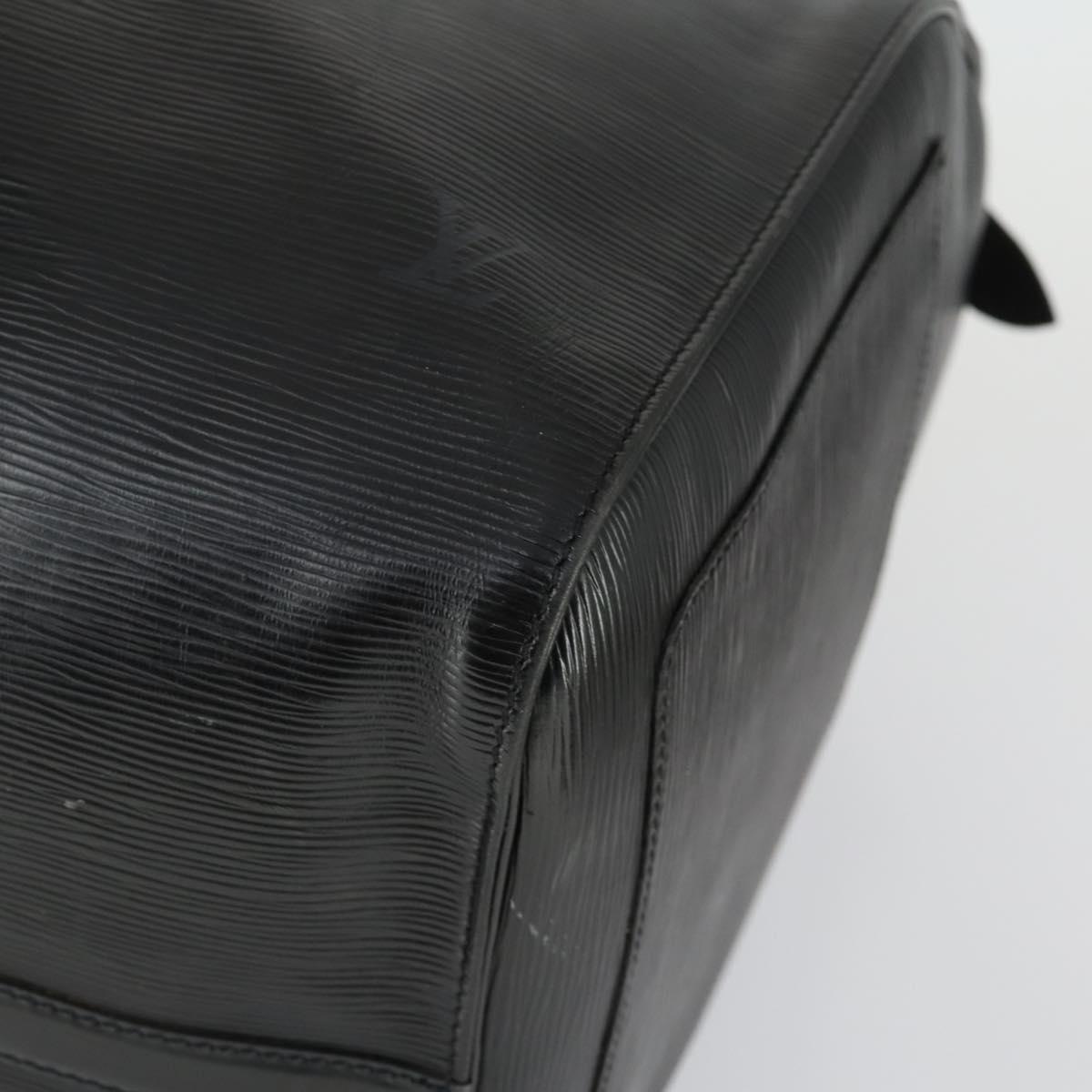 LOUIS VUITTON Epi Keepall 60 Boston Bag Black M42942 LV Auth 166113