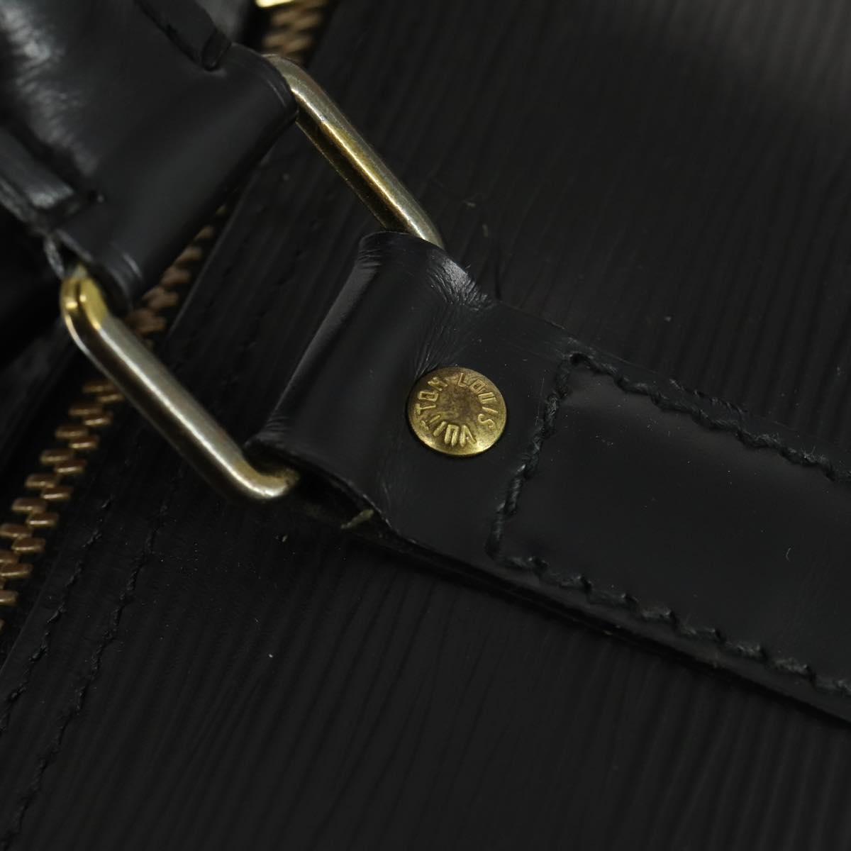 LOUIS VUITTON Epi Keepall 60 Boston Bag Black M42942 LV Auth 166113