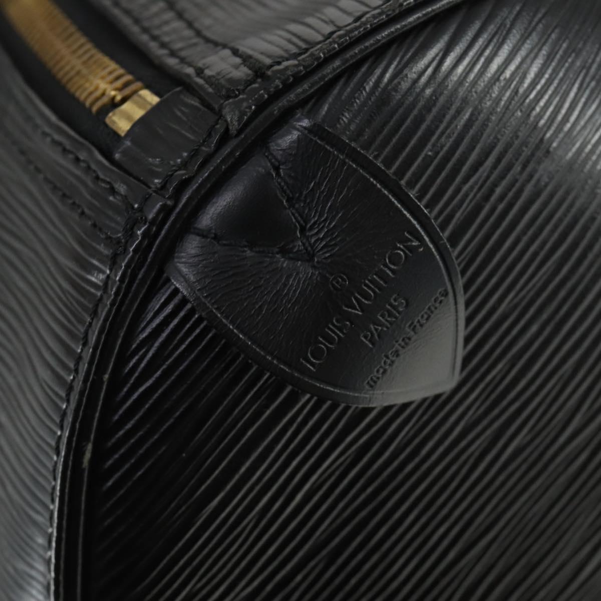 LOUIS VUITTON Epi Keepall 60 Boston Bag Black M42942 LV Auth 166113