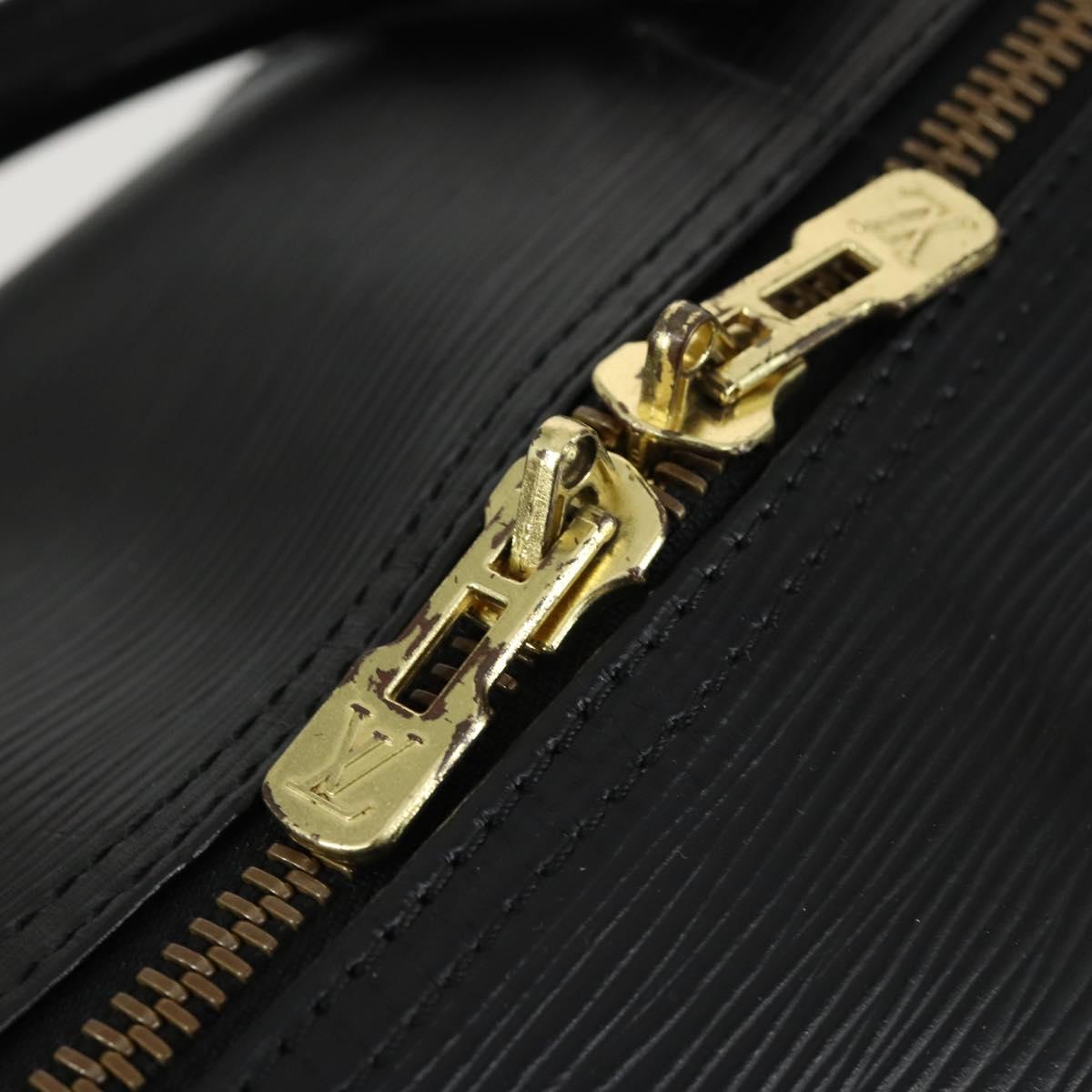 LOUIS VUITTON Epi Keepall 60 Boston Bag Black M42942 LV Auth 166113