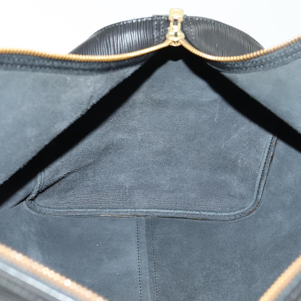 LOUIS VUITTON Epi Keepall 60 Boston Bag Black M42942 LV Auth 166113