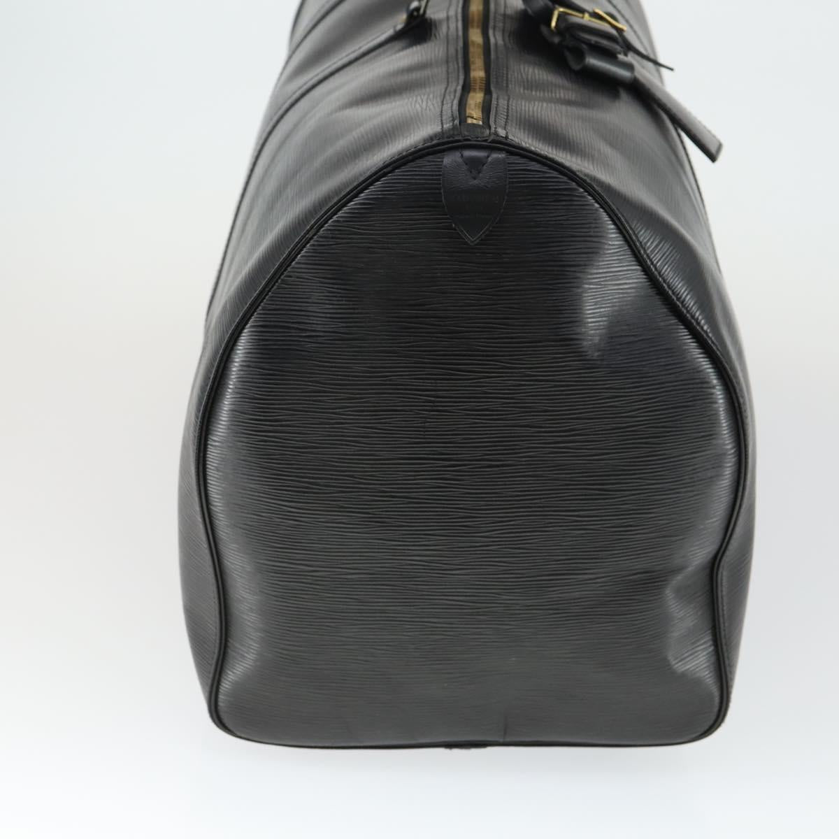 LOUIS VUITTON Epi Keepall 60 Boston Bag Black M42942 LV Auth 166113