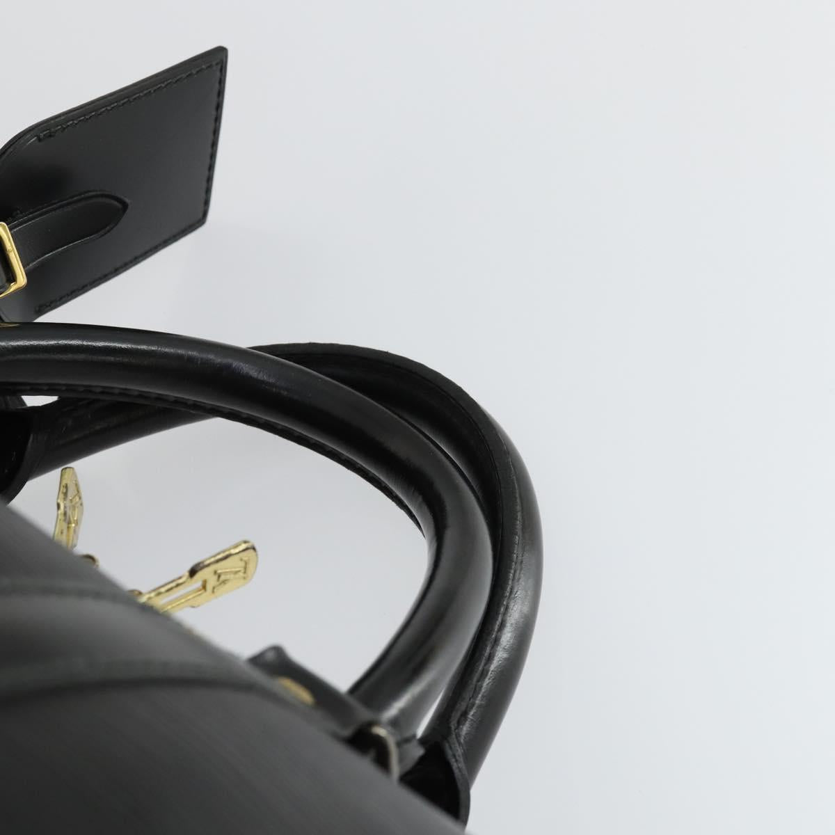 LOUIS VUITTON Epi Keepall 60 Boston Bag Black M42942 LV Auth 166113