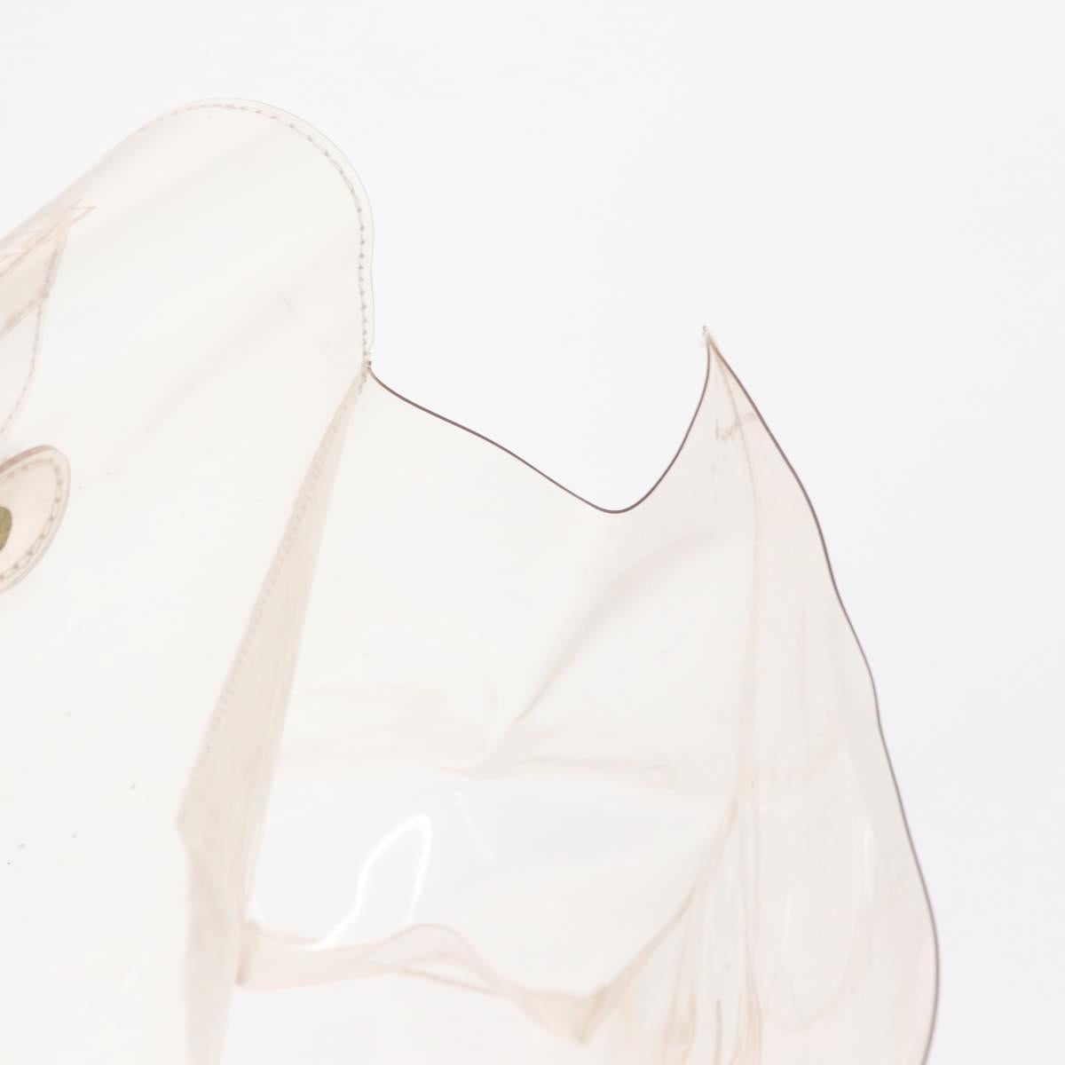 HERMES Vinyl Kelly Hand Bag Vinyl Clear Auth 166116