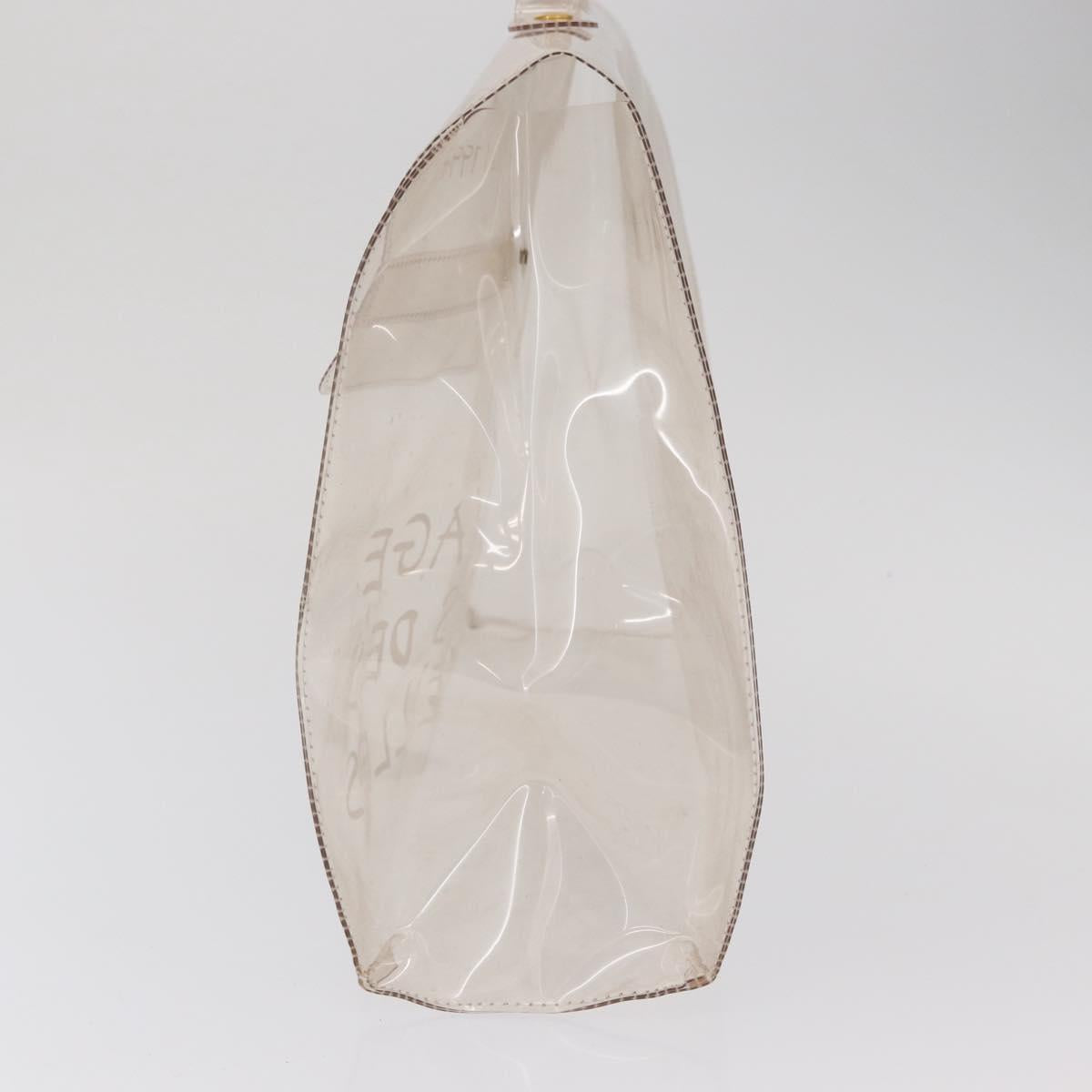 HERMES Vinyl Kelly Hand Bag Vinyl Clear Auth 166116