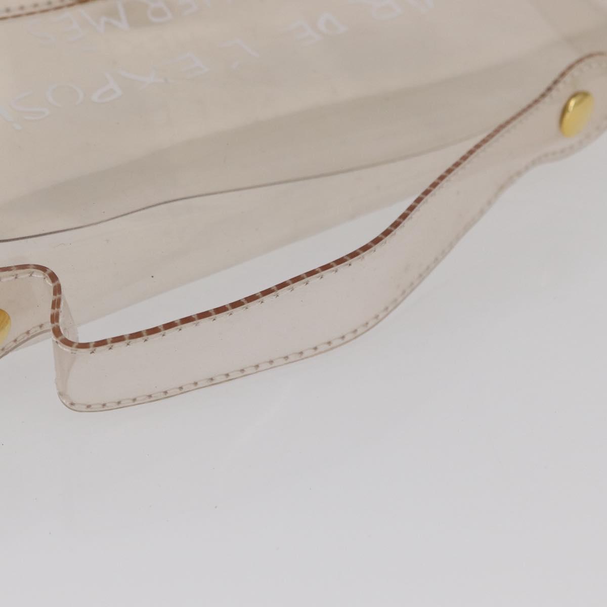 HERMES Vinyl Kelly Hand Bag Vinyl Clear Auth 166116