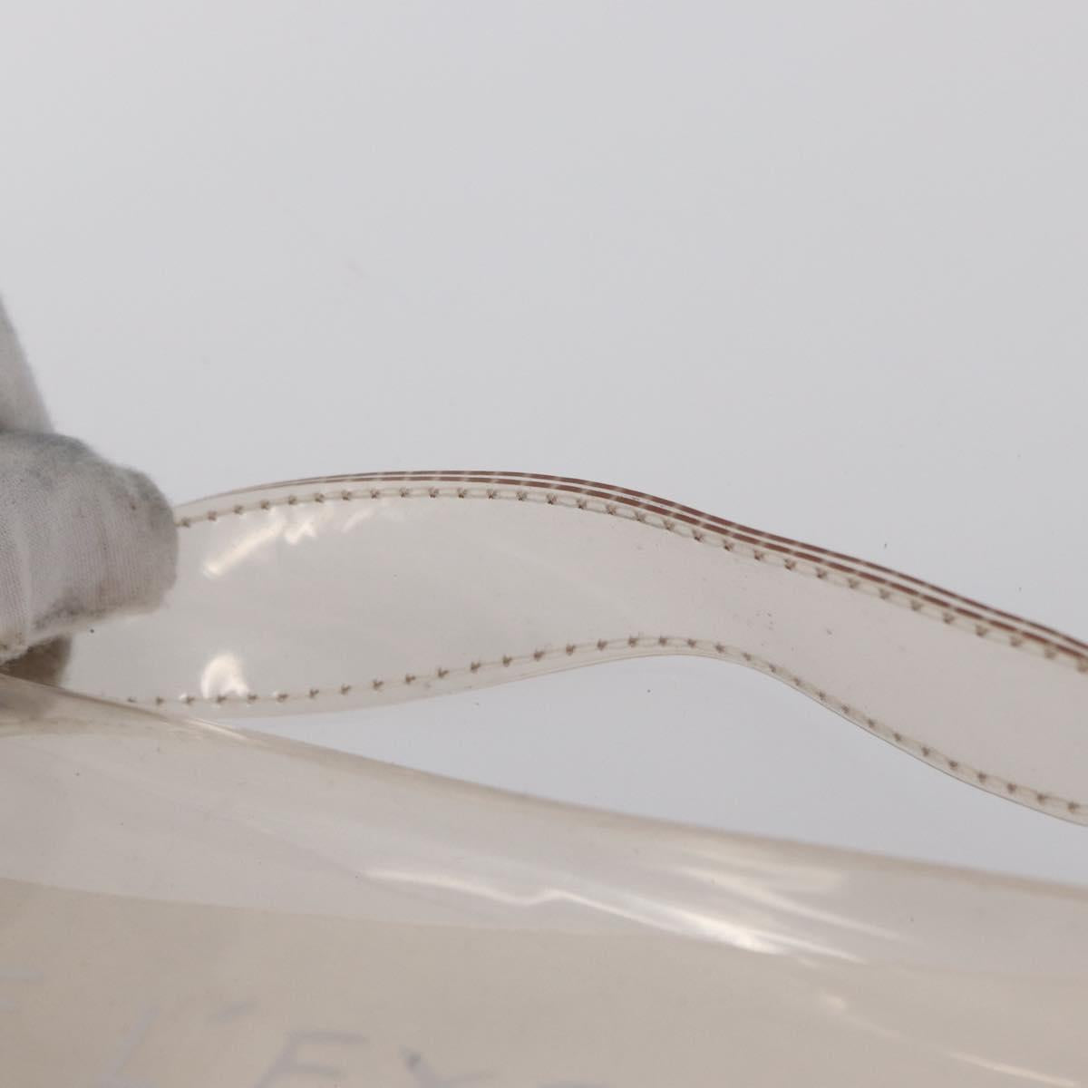 HERMES Vinyl Kelly Hand Bag Vinyl Clear Auth 166116