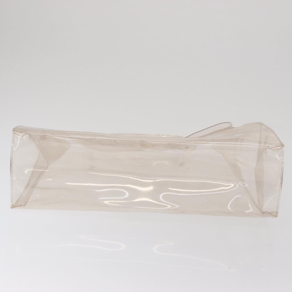 HERMES Vinyl Kelly Hand Bag Vinyl Clear Auth 166116