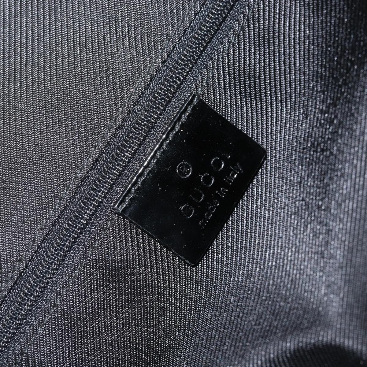 GUCCI GG Canvas Tote Bag Black Silver 002 1122 Auth 166168