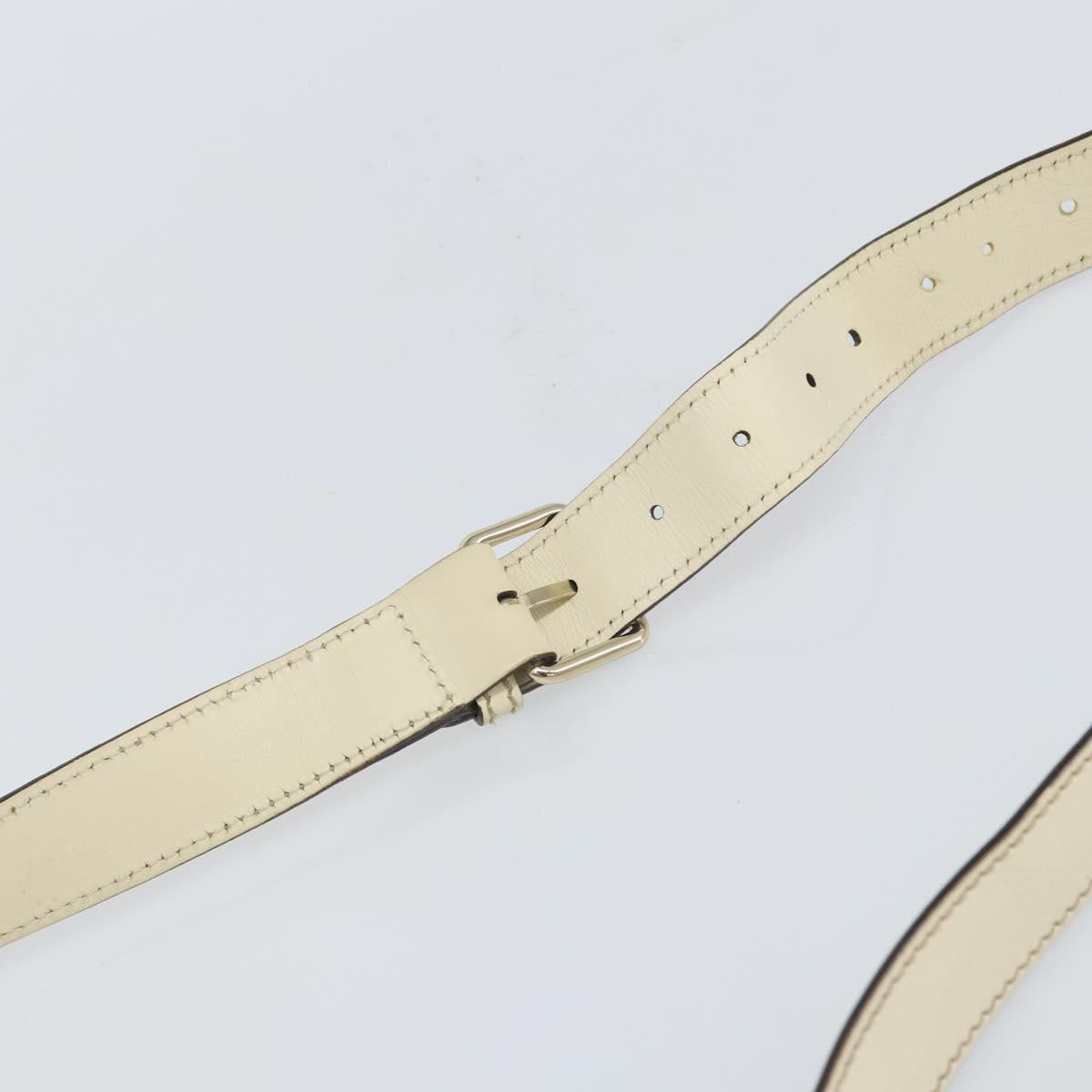 GUCCI GG Supreme Shoulder Bag PVC Beige Gold 201732 Auth 166189