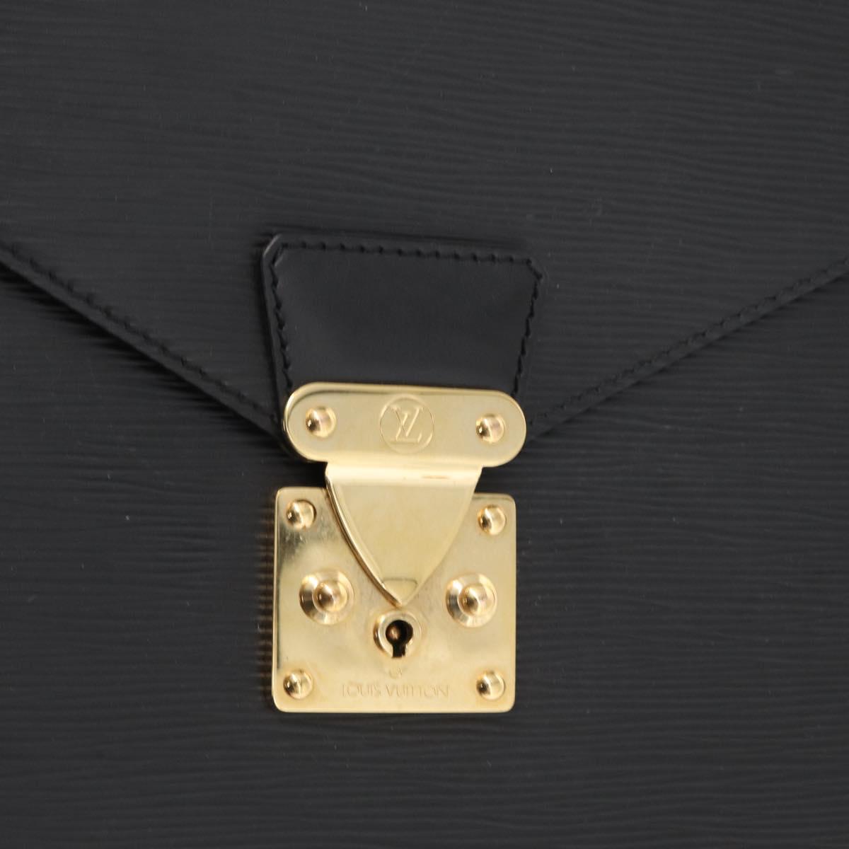 LOUIS VUITTON Epi Serviette Ambassador Business Bag Black M54412 LV Auth 166190