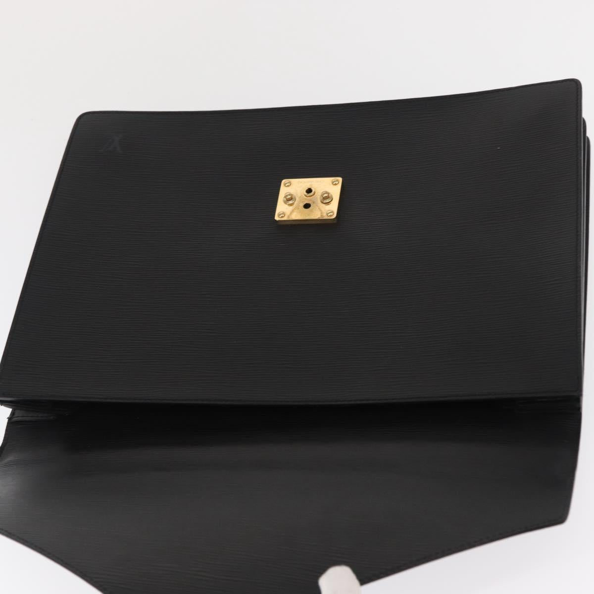 LOUIS VUITTON Epi Serviette Ambassador Business Bag Black M54412 LV Auth 166190