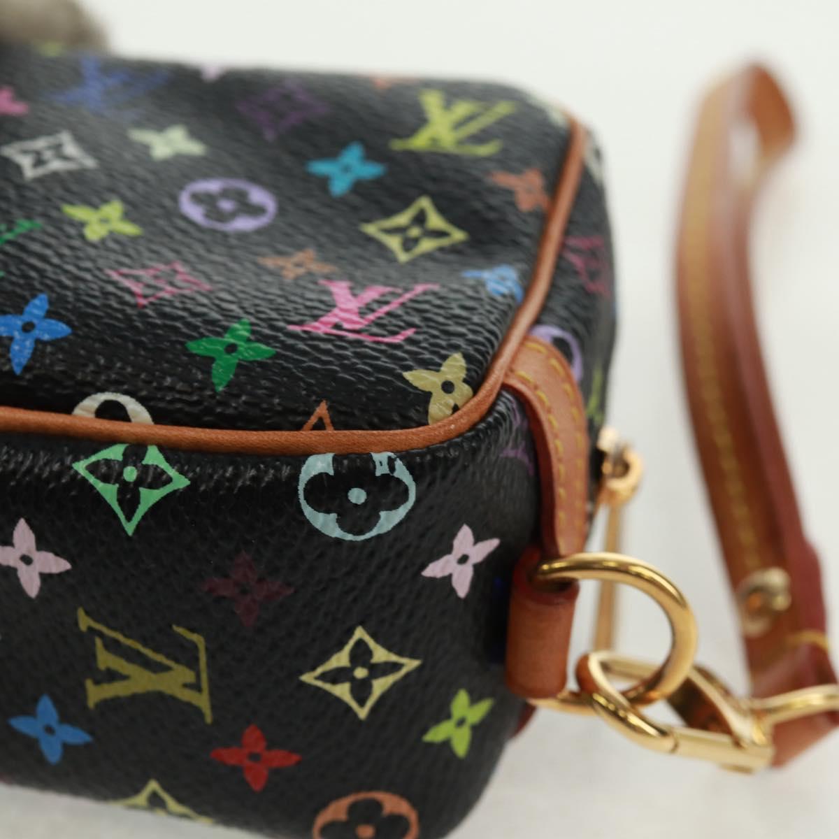 LOUIS VUITTON Monogram Multicolor Trousse Wapity Pouch Black M58034 Auth 166199V