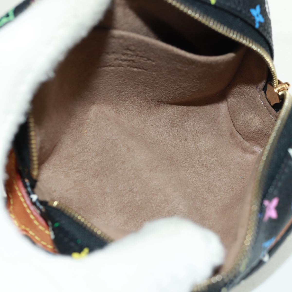 LOUIS VUITTON Monogram Multicolor Trousse Wapity Pouch Black M58034 Auth 166199V