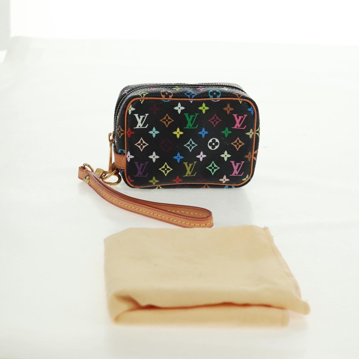 LOUIS VUITTON Monogram Multicolor Trousse Wapity Pouch Black M58034 Auth 166199V