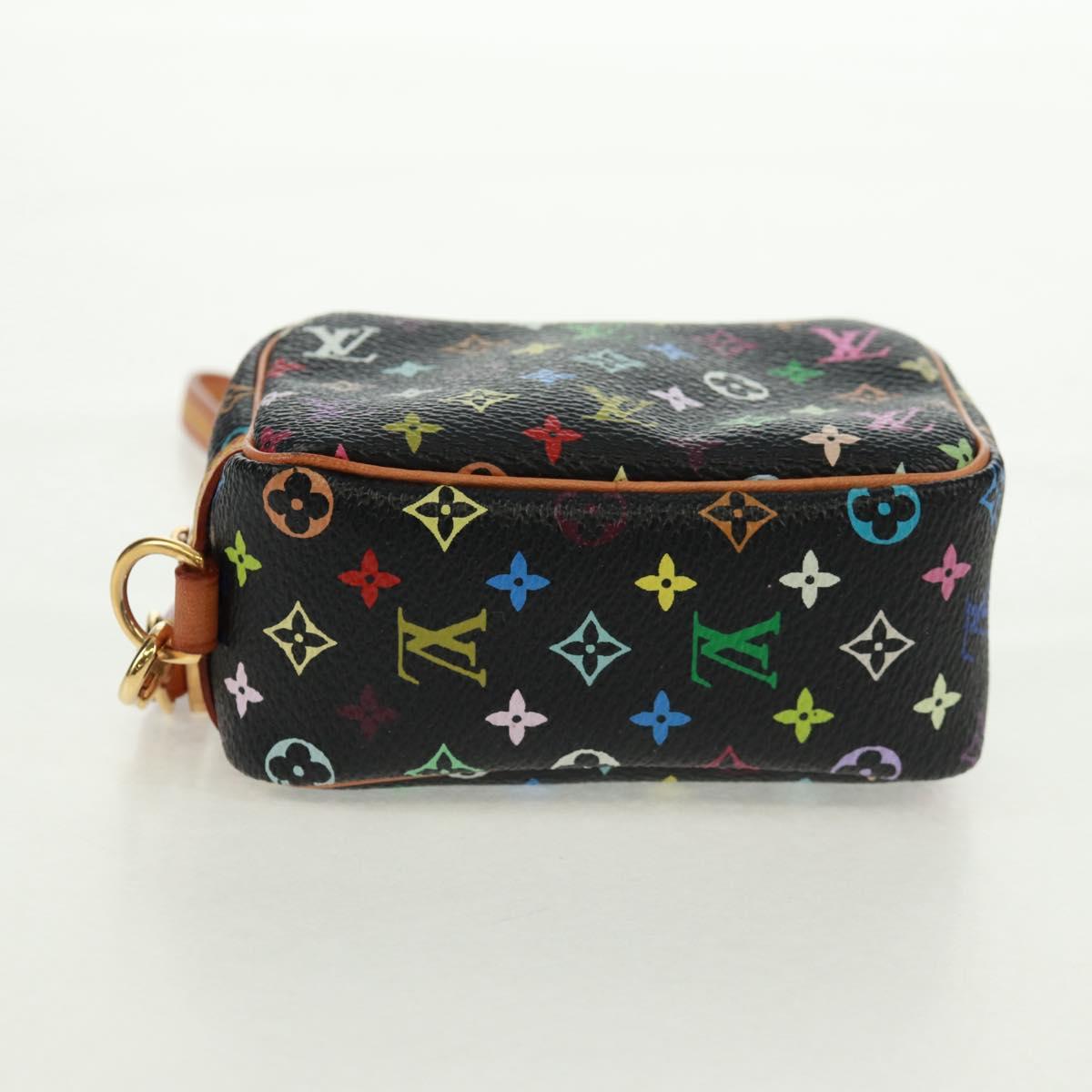 LOUIS VUITTON Monogram Multicolor Trousse Wapity Pouch Black M58034 Auth 166199V
