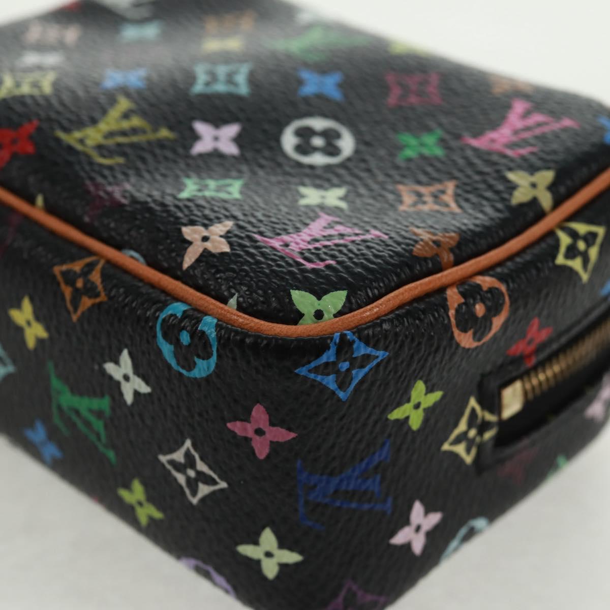 LOUIS VUITTON Monogram Multicolor Trousse Wapity Pouch Black M58034 Auth 166199V
