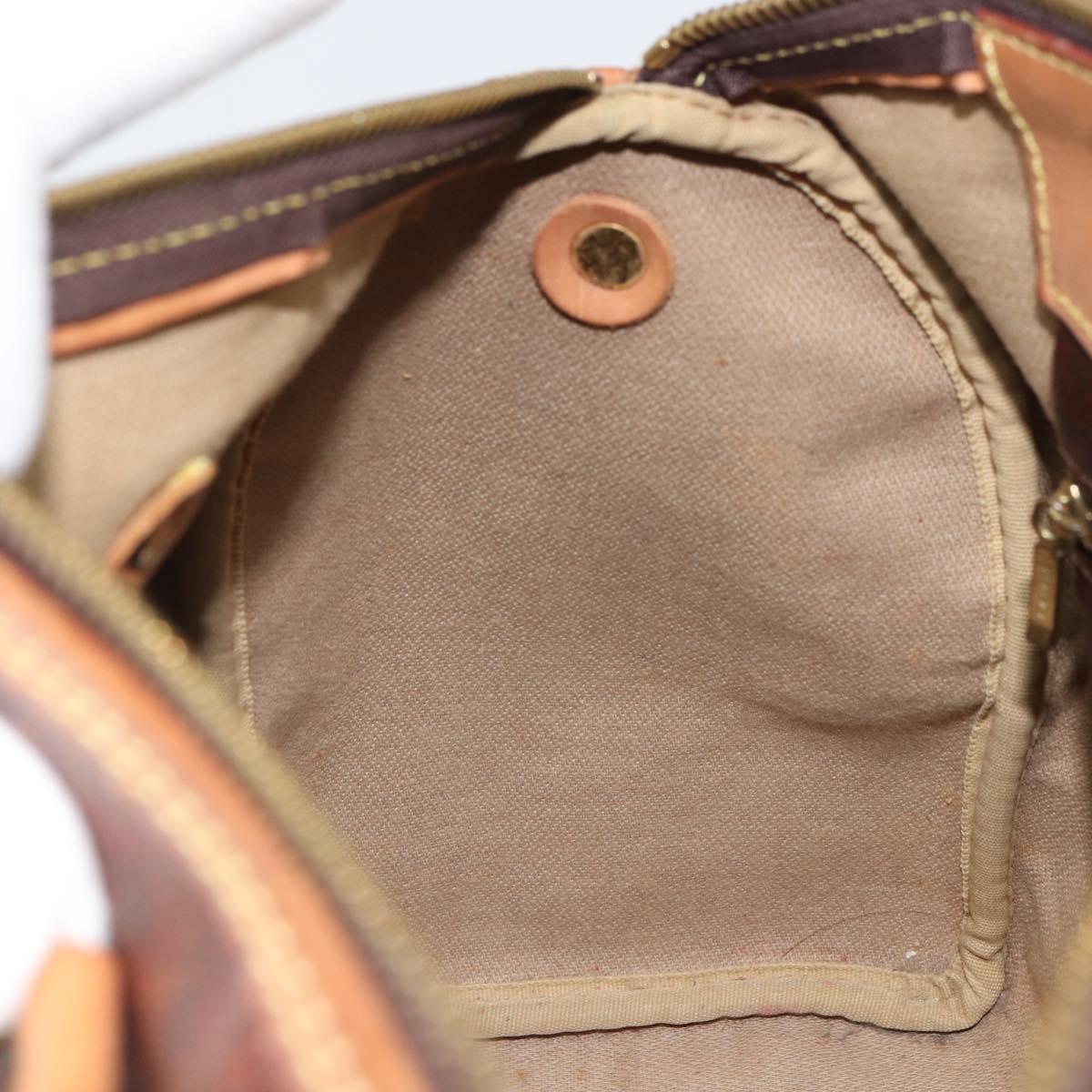 ETRO Paisley Boston Bag PVC Brown Gold Auth 166203