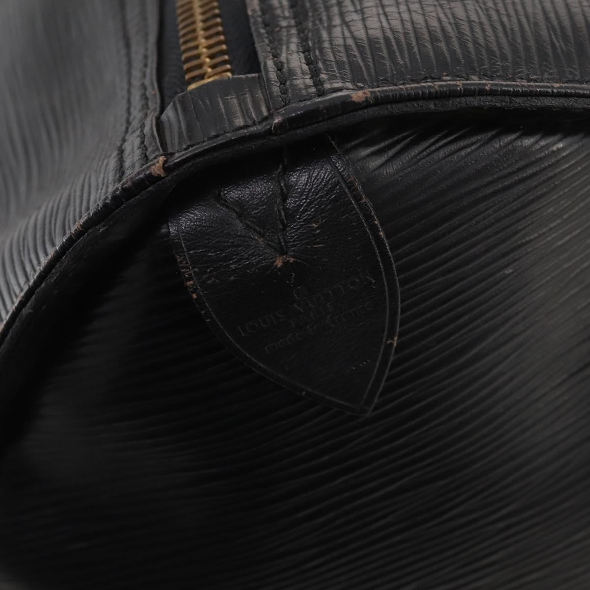 LOUIS VUITTON Epi Keepall 55 Boston Bag Noir Black M42952 LV Auth 166220