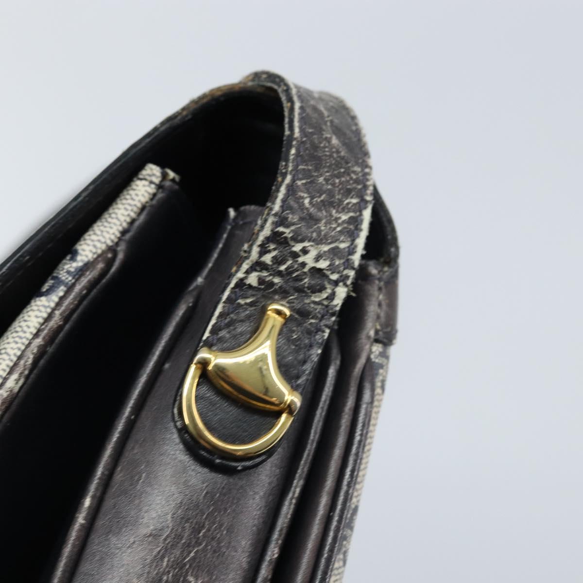 GUCCI GG Supreme Shoulder Bag PVC Navy Gold 001 16 4084 Auth 166222