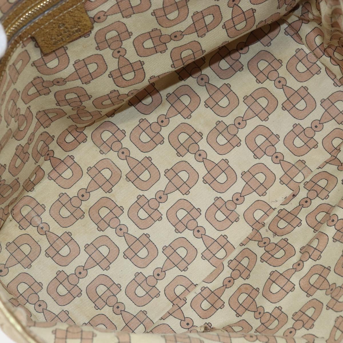GUCCI GG Canvas Sherry Line Tote Bag Beige Gold 137396 Auth 166223