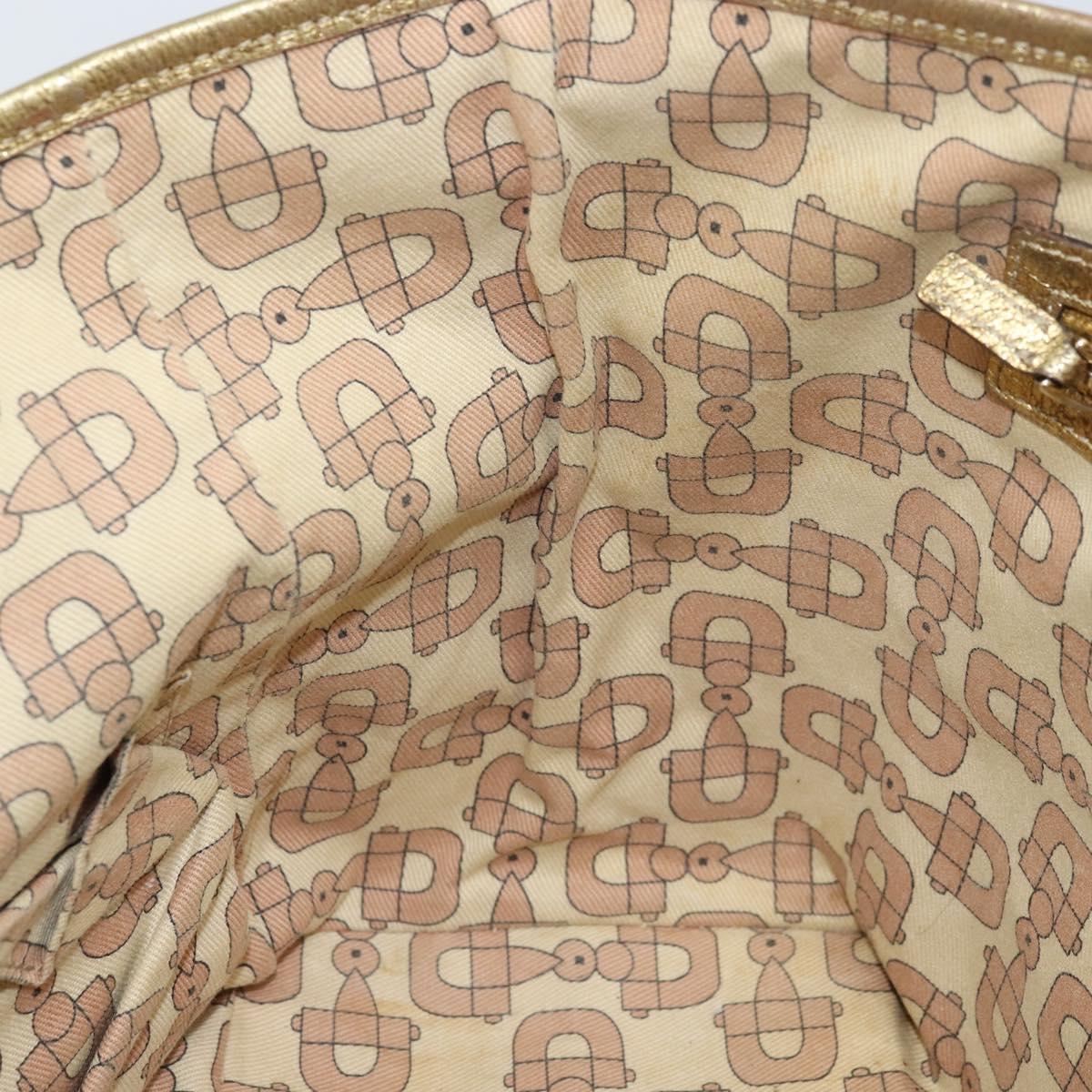 GUCCI GG Canvas Sherry Line Tote Bag Beige Gold 137396 Auth 166223