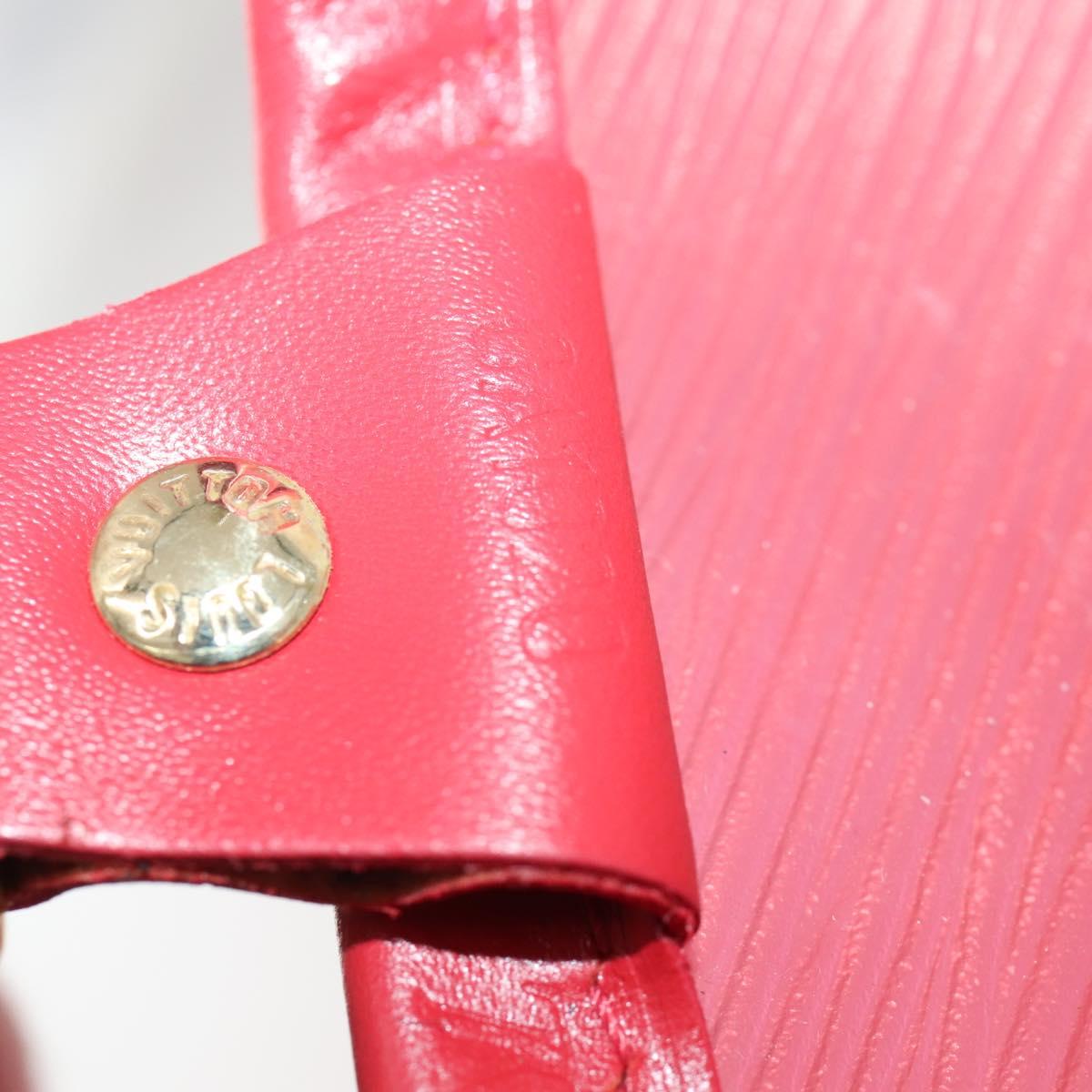 LOUIS VUITTON Epi Plage Via Hand Bag Vinyl Red Grenadine M92152 LV Auth 166226A