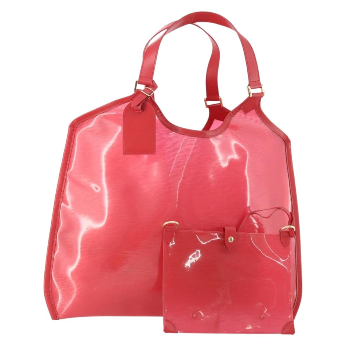 LOUIS VUITTON Epi Plage Via Hand Bag Vinyl Red Grenadine M92152 LV Auth 166226A