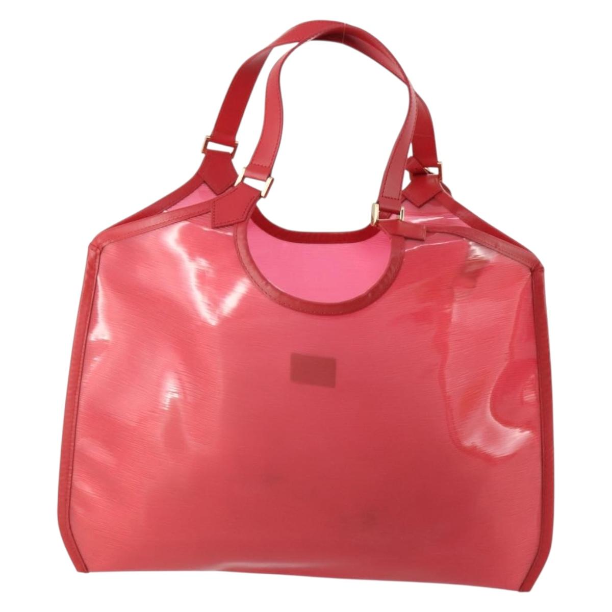 LOUIS VUITTON Epi Plage Via Hand Bag Vinyl Red Grenadine M92152 LV Auth 166226A