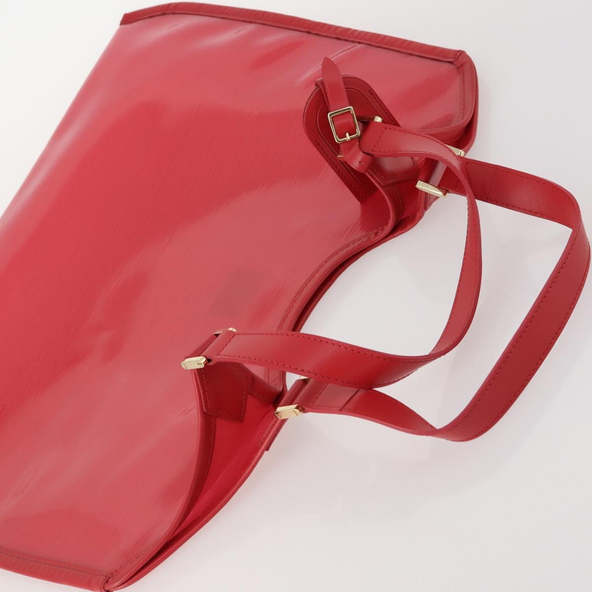 LOUIS VUITTON Epi Plage Via Hand Bag Vinyl Red Grenadine M92152 LV Auth 166226A