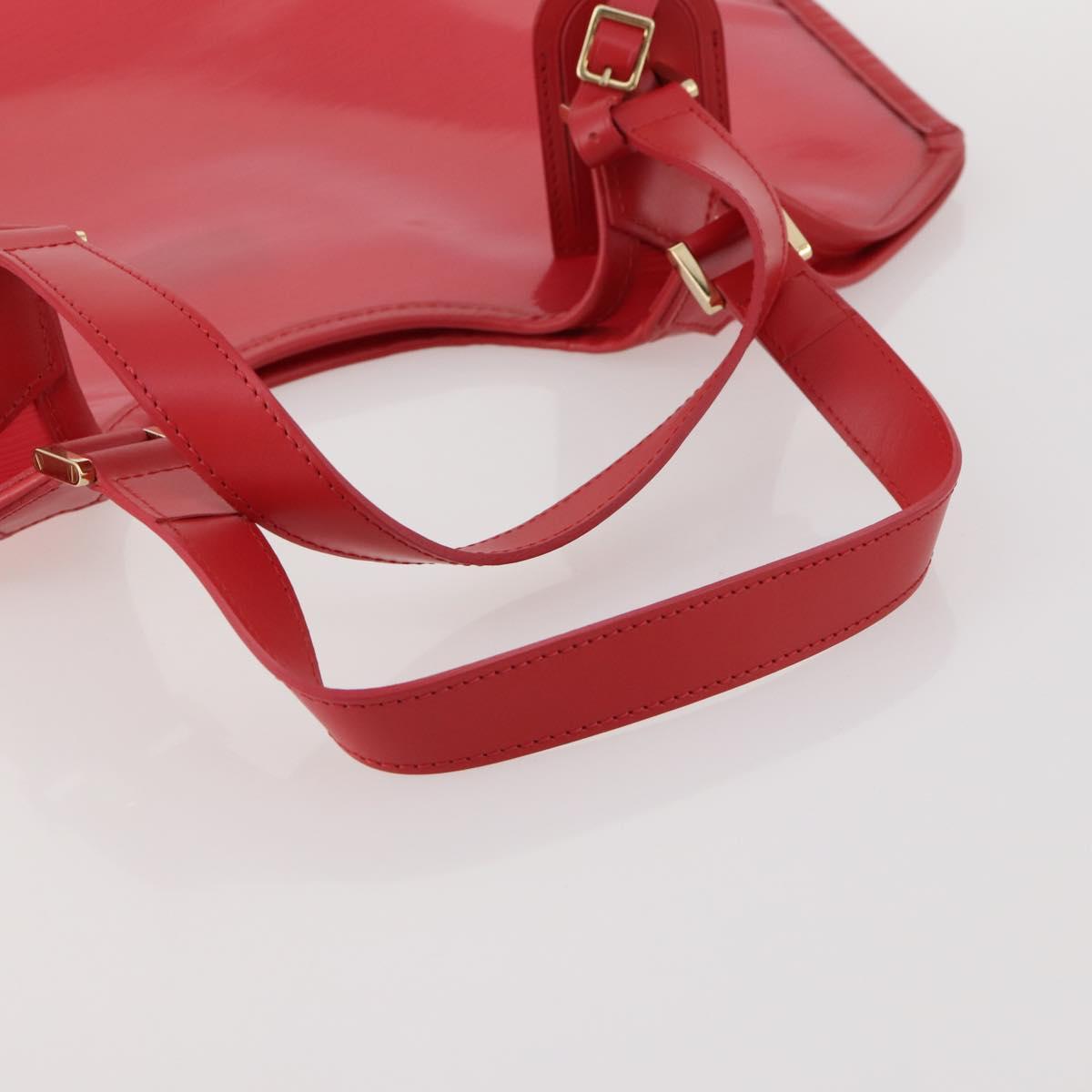 LOUIS VUITTON Epi Plage Via Hand Bag Vinyl Red Grenadine M92152 LV Auth 166226A
