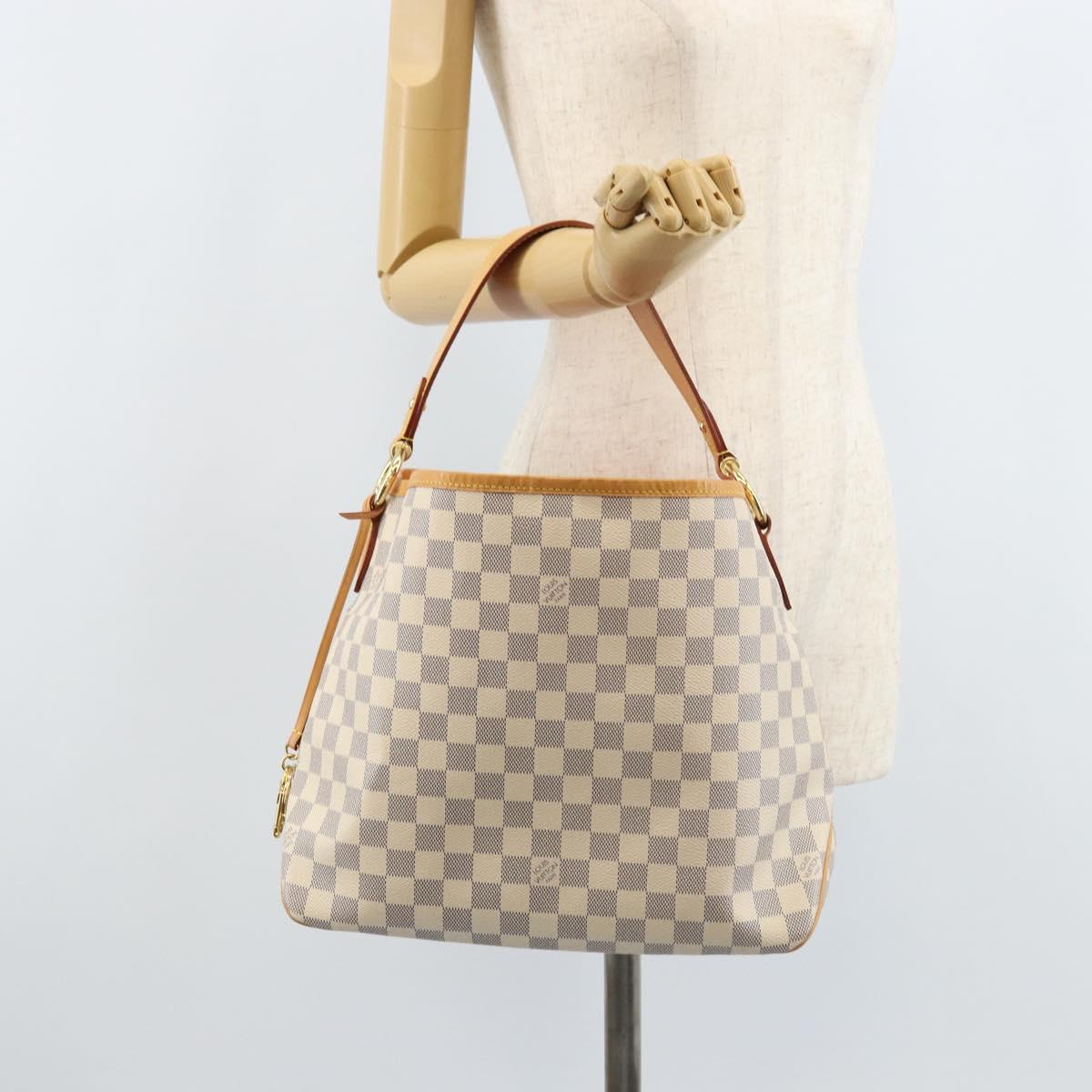 LOUIS VUITTON Damier Azur Delightful PM Shoulder Bag N41447 LV Auth 166230V