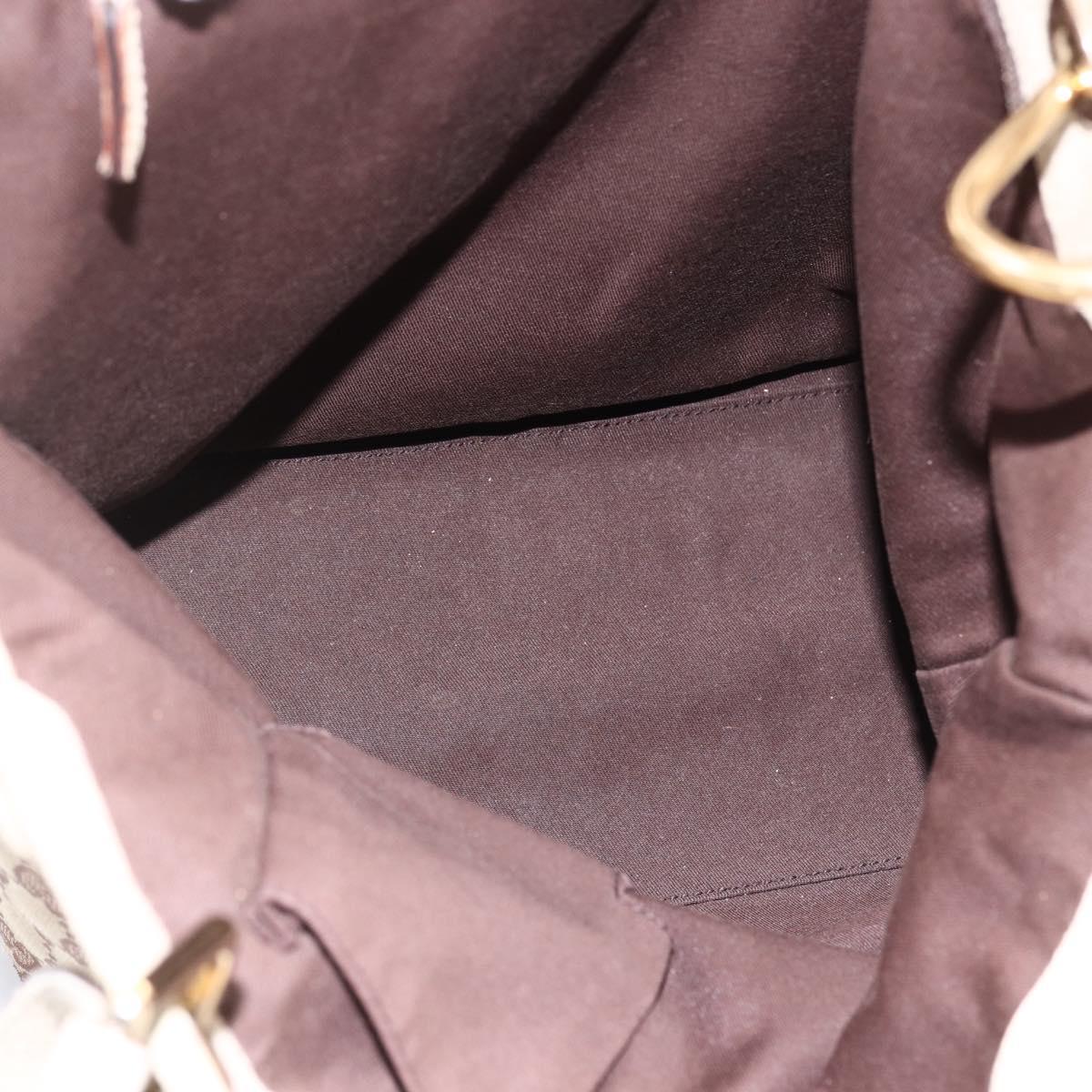 GUCCI GG Canvas Tote Bag Beige Gold 120836 Auth 166234