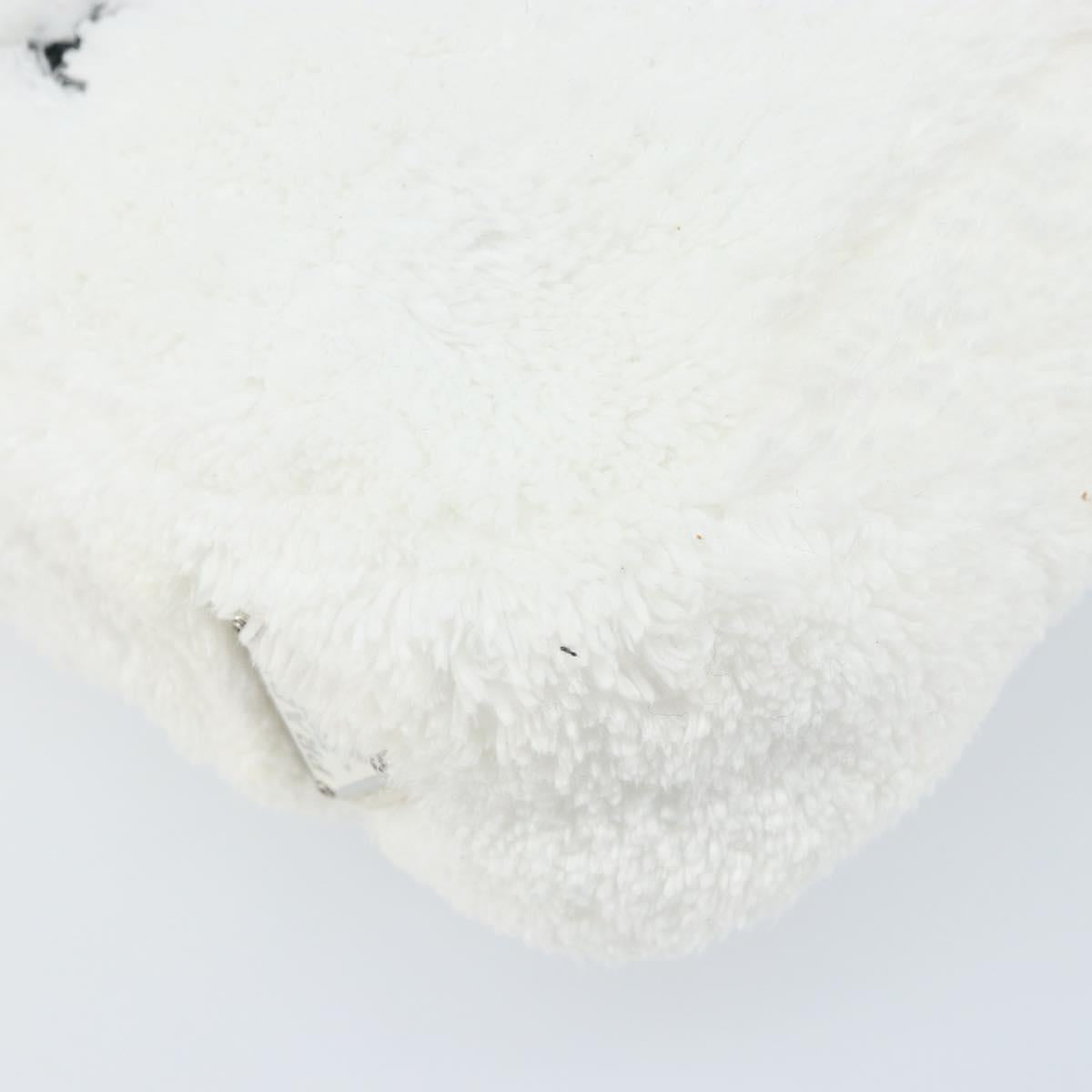 PRADA Hand pouch Hand Bag pile White Auth 166238M