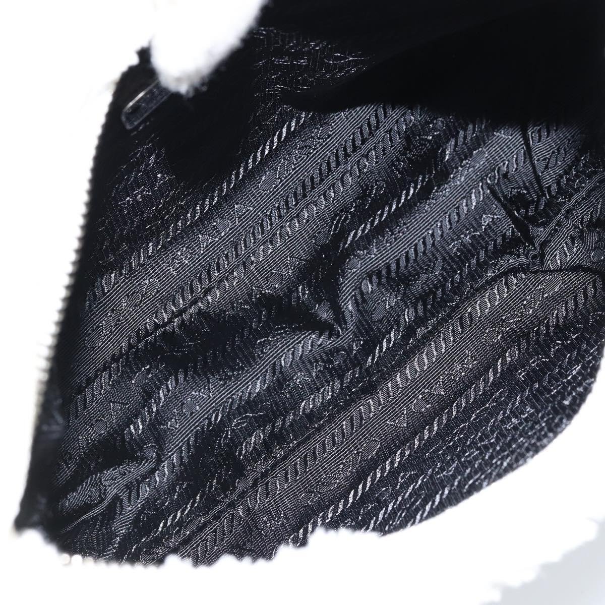 PRADA Hand pouch Hand Bag pile White Auth 166238M