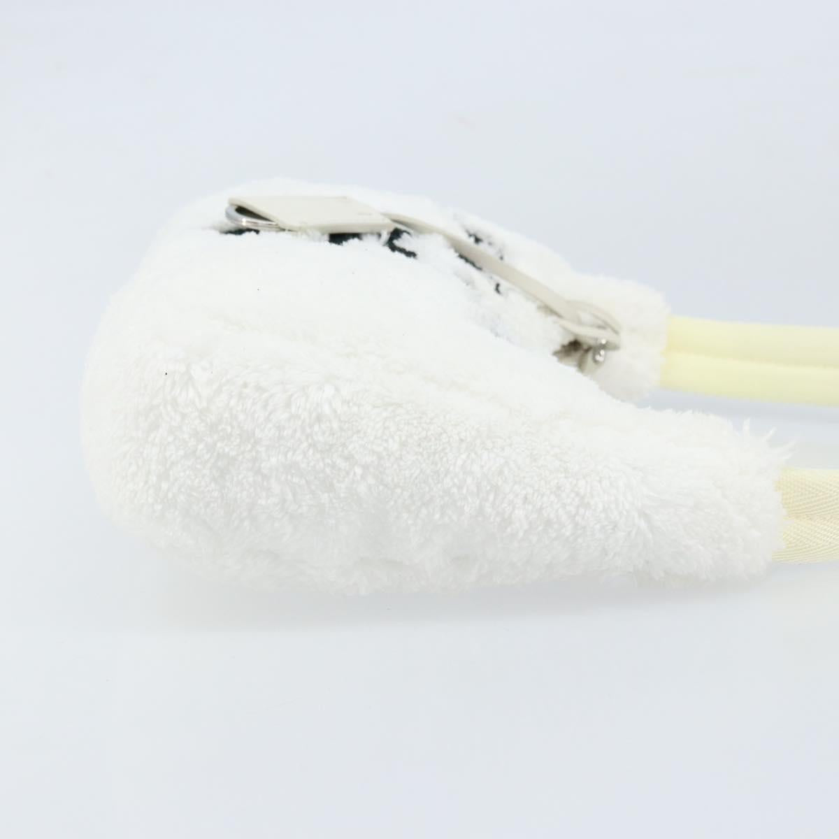 PRADA Hand pouch Hand Bag pile White Auth 166238M