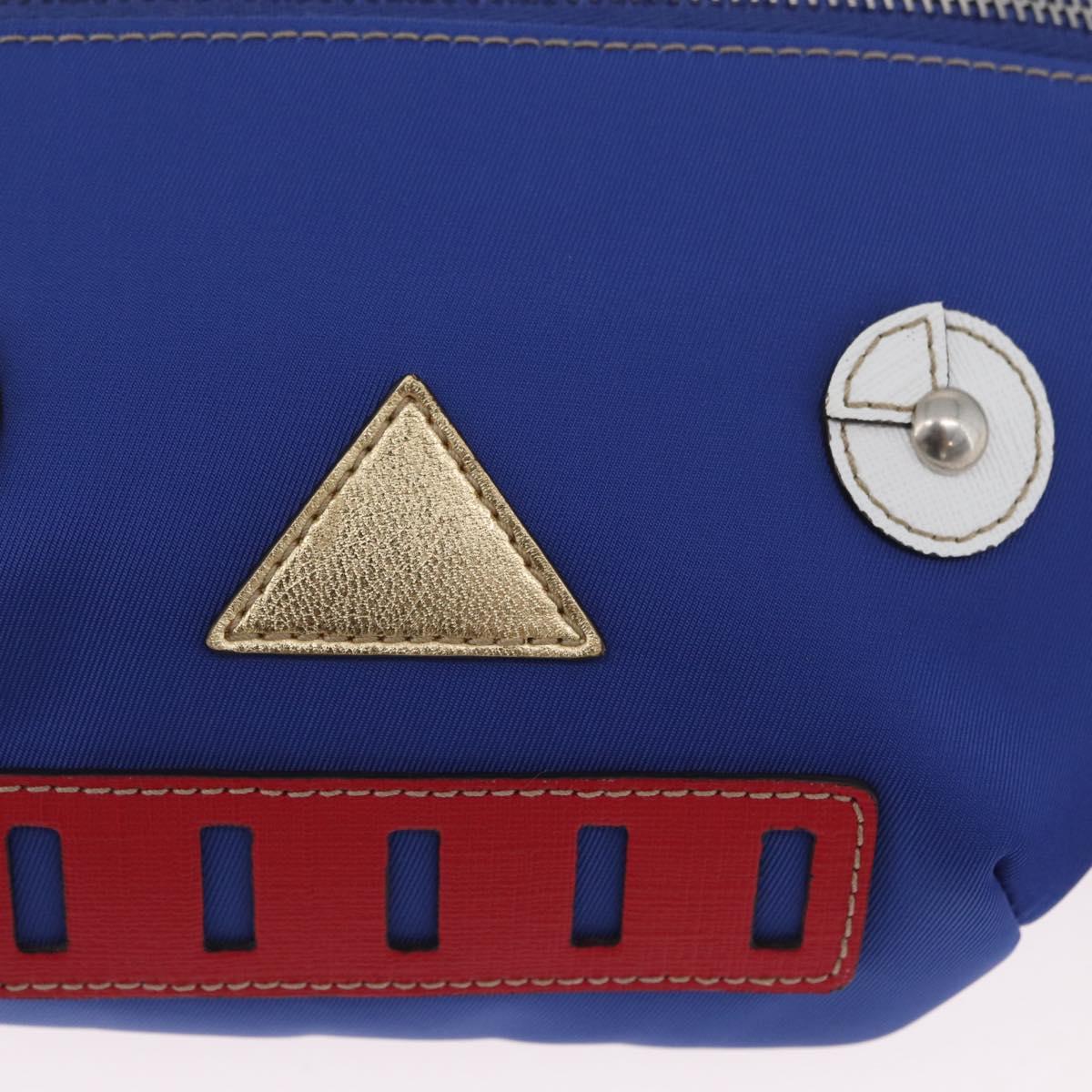 GUCCI Children Waist bag Nylon Blue Silver 550771 Auth 166242M