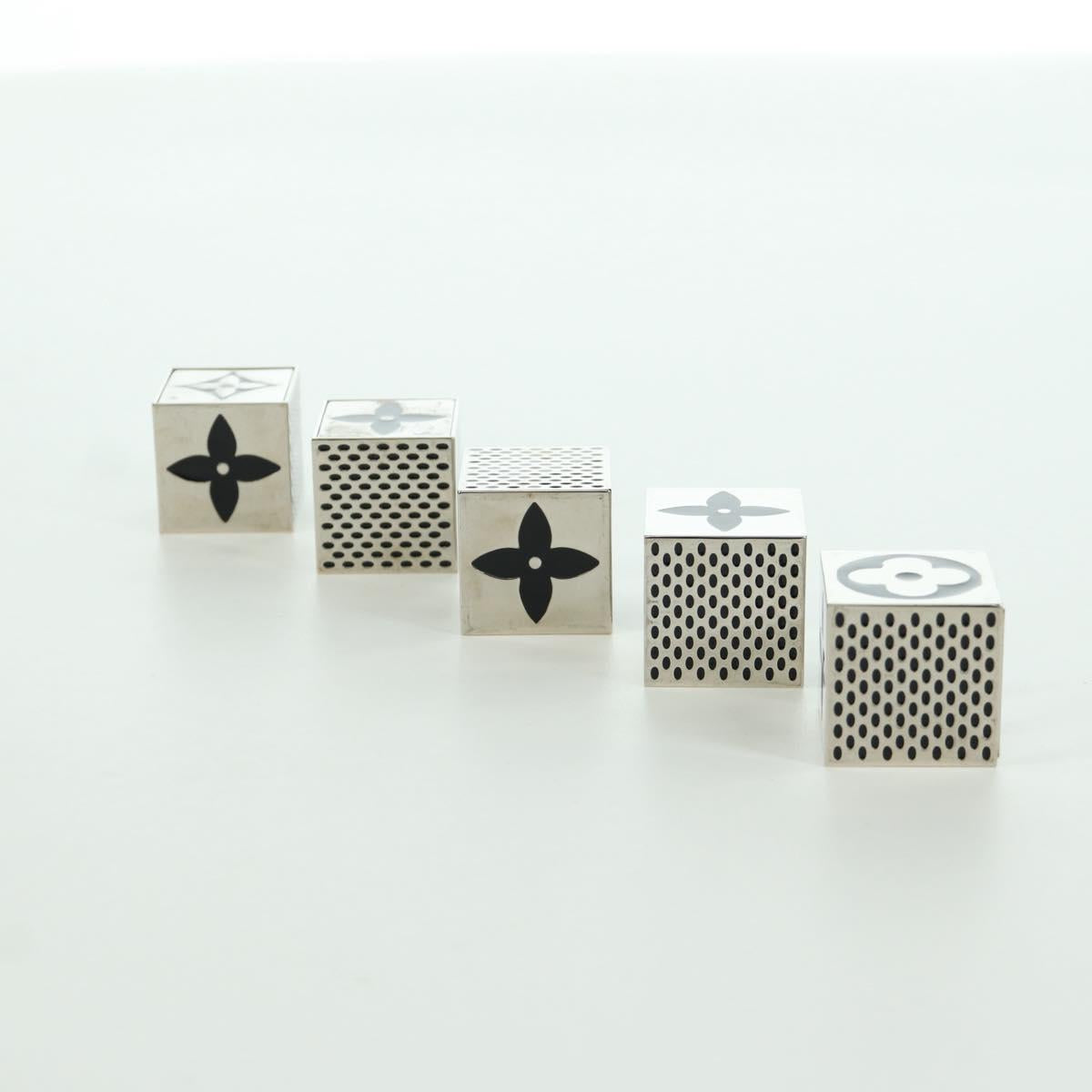 LOUIS VUITTON LV Cube Game metal Silver M99454 LV Auth 166248V