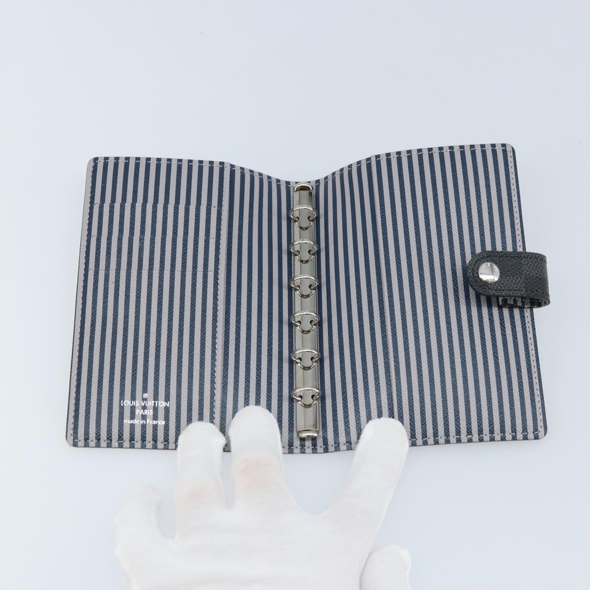 LOUIS VUITTON Damier Graphite Agenda PM Day Planner Cover R20030 LV Auth 166250V