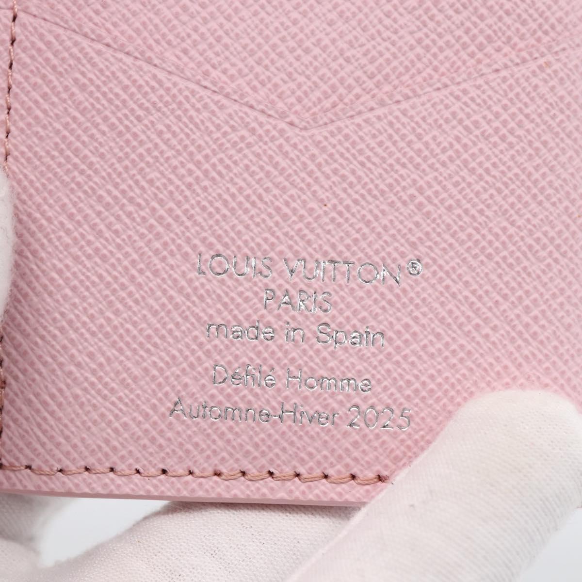 LOUIS VUITTON Monogram Organizer De Poch Card Case Pink M25973 LV Auth 166251SAM