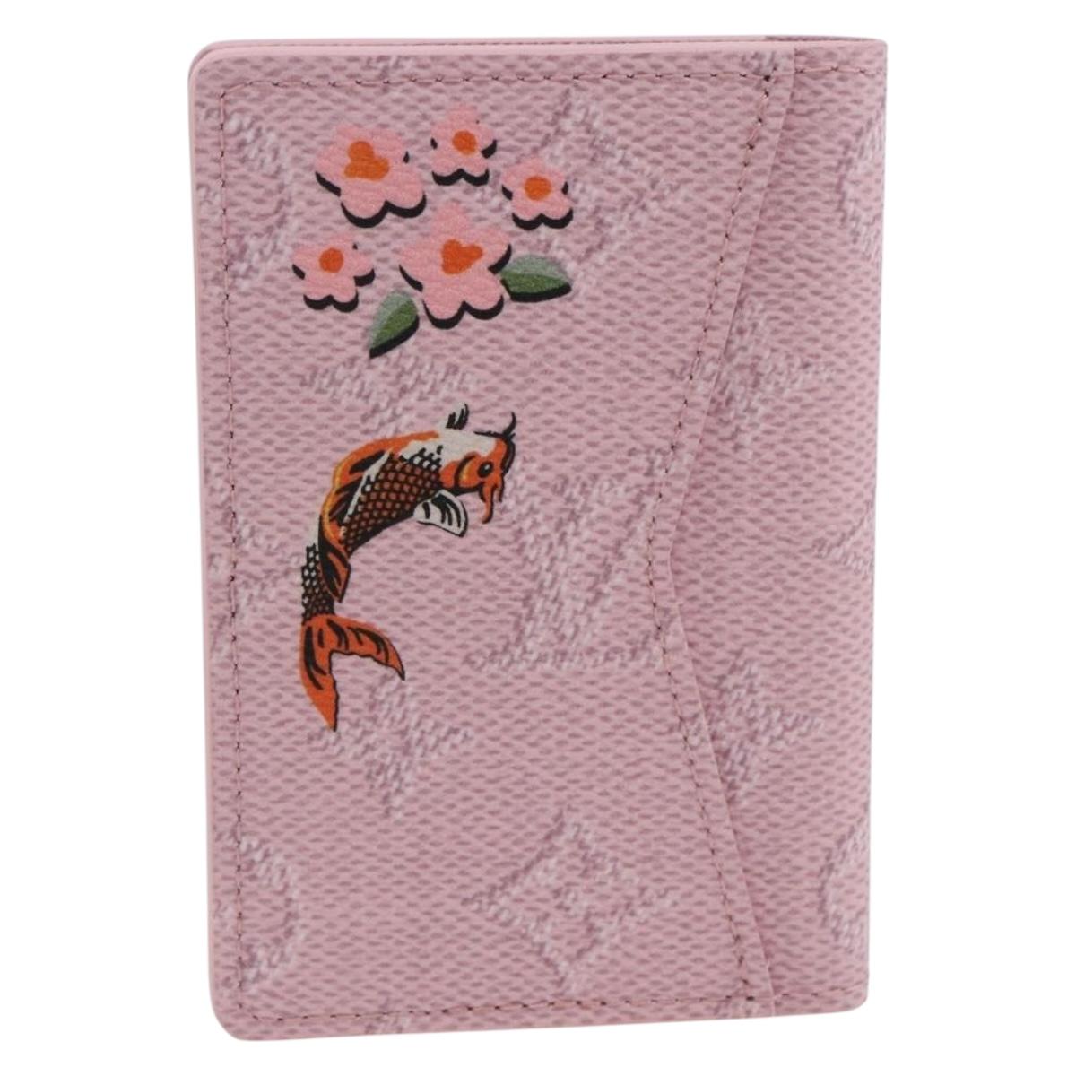 LOUIS VUITTON Monogram Organizer De Poch Card Case Pink M25973 LV Auth 166251SAM