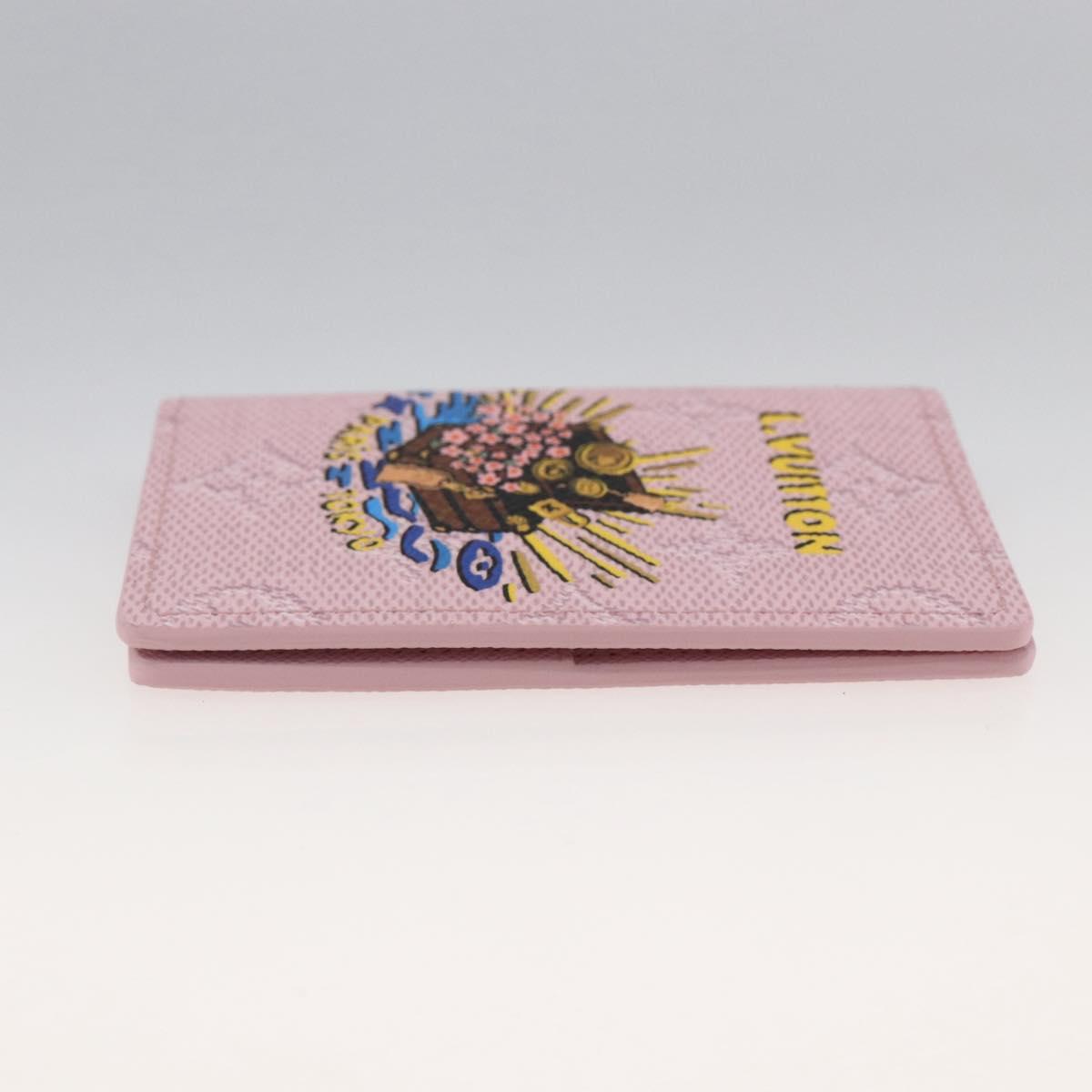 LOUIS VUITTON Monogram Organizer De Poch Card Case Pink M25973 LV Auth 166251SAM