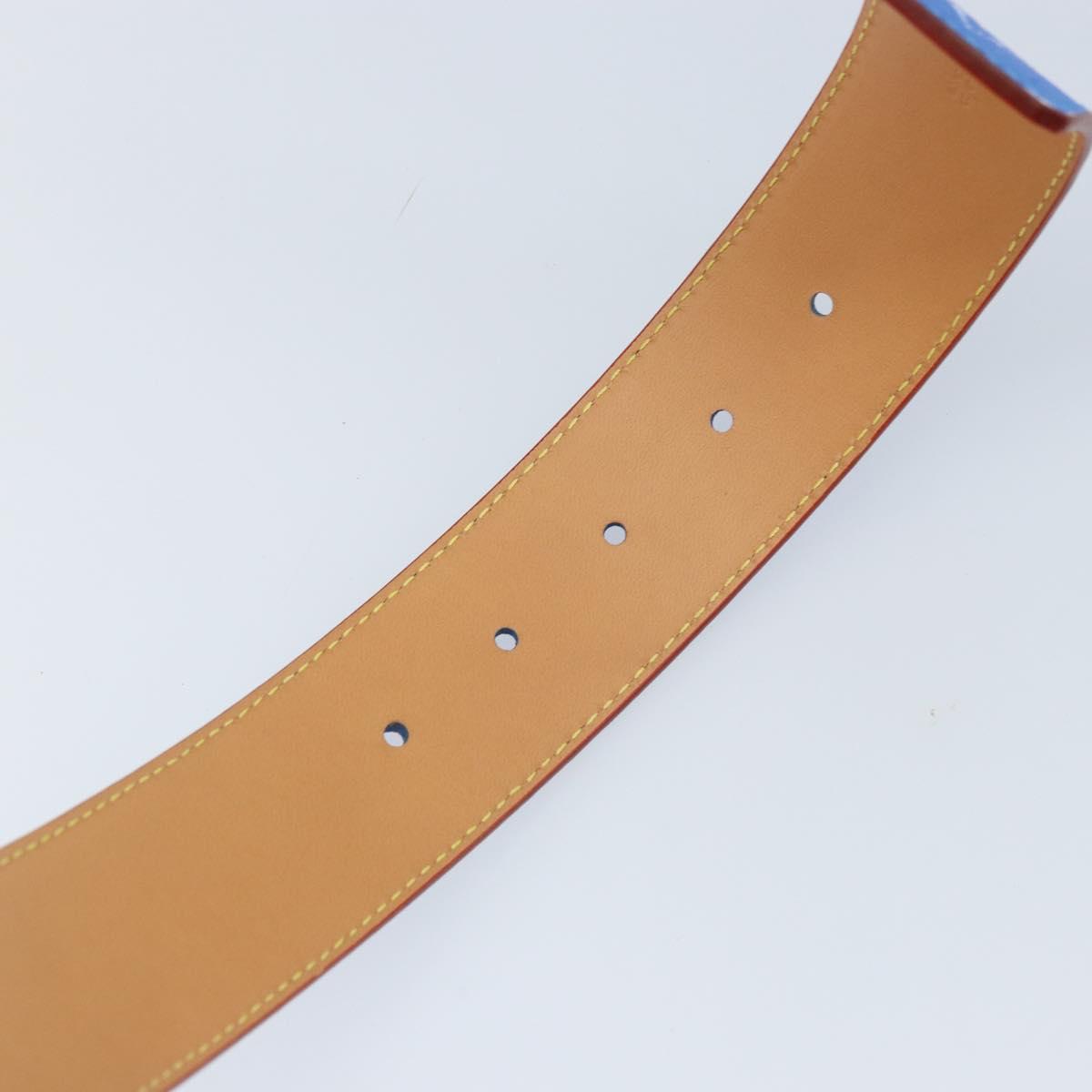 LOUIS VUITTON Monogram LVprinted Initials 40 MM Belt Blue M8460 Auth 166253SAM