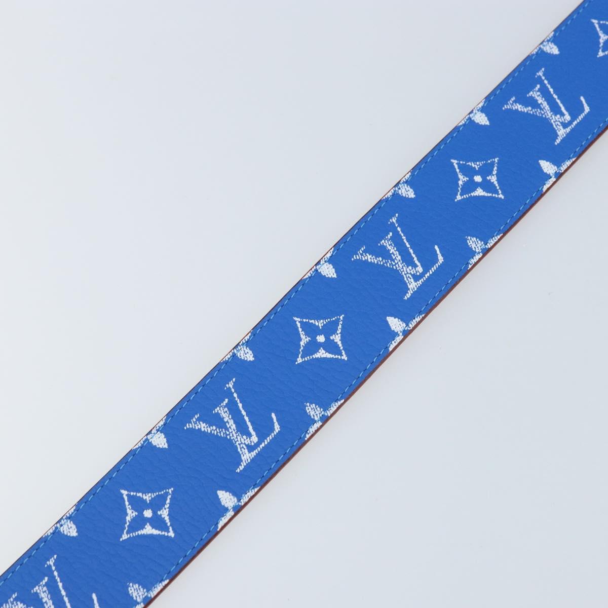 LOUIS VUITTON Monogram LVprinted Initials 40 MM Belt Blue M8460 Auth 166253SAM