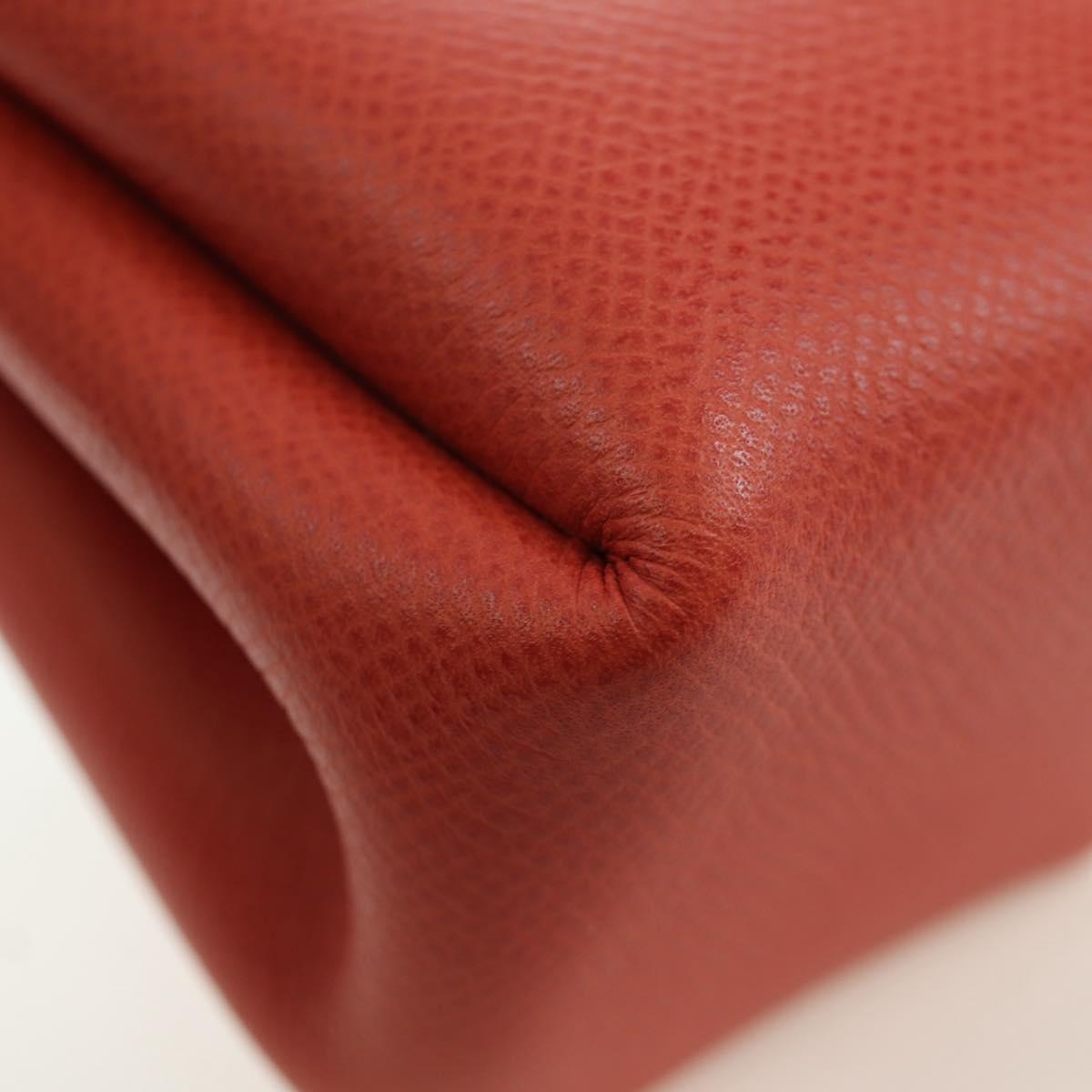 HERMES Vespa Pouch Leather Red Auth 166254M