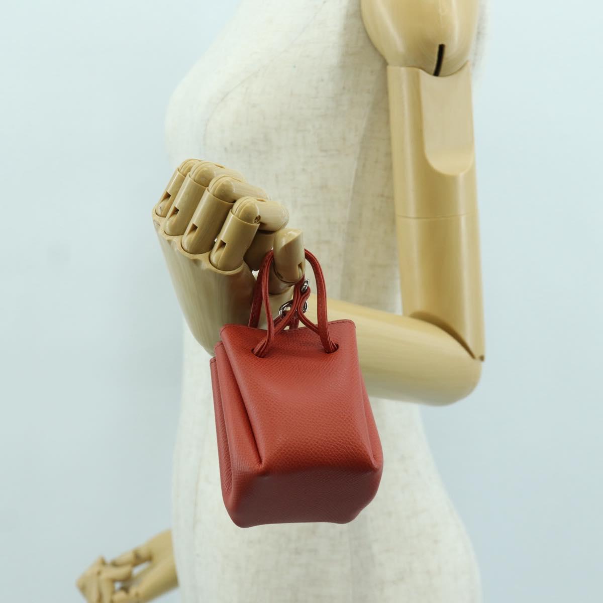 HERMES Vespa Pouch Leather Red Auth 166254M